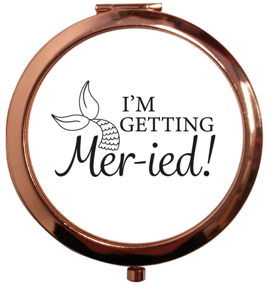Personalised wedding thank you's Mr and Mrs wedding and date! Ideal wedding favours! rose gold circle pocket mirror