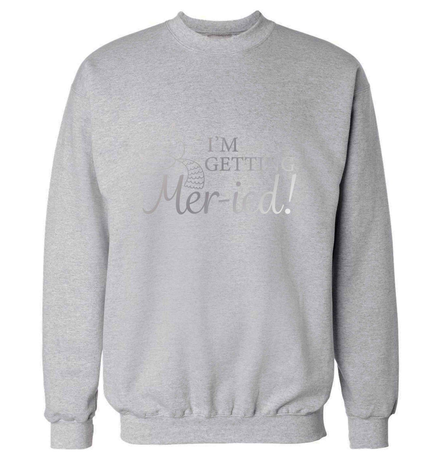 Personalised wedding thank you's Mr and Mrs wedding and date! Ideal wedding favours! adult's unisex grey sweater 2XL