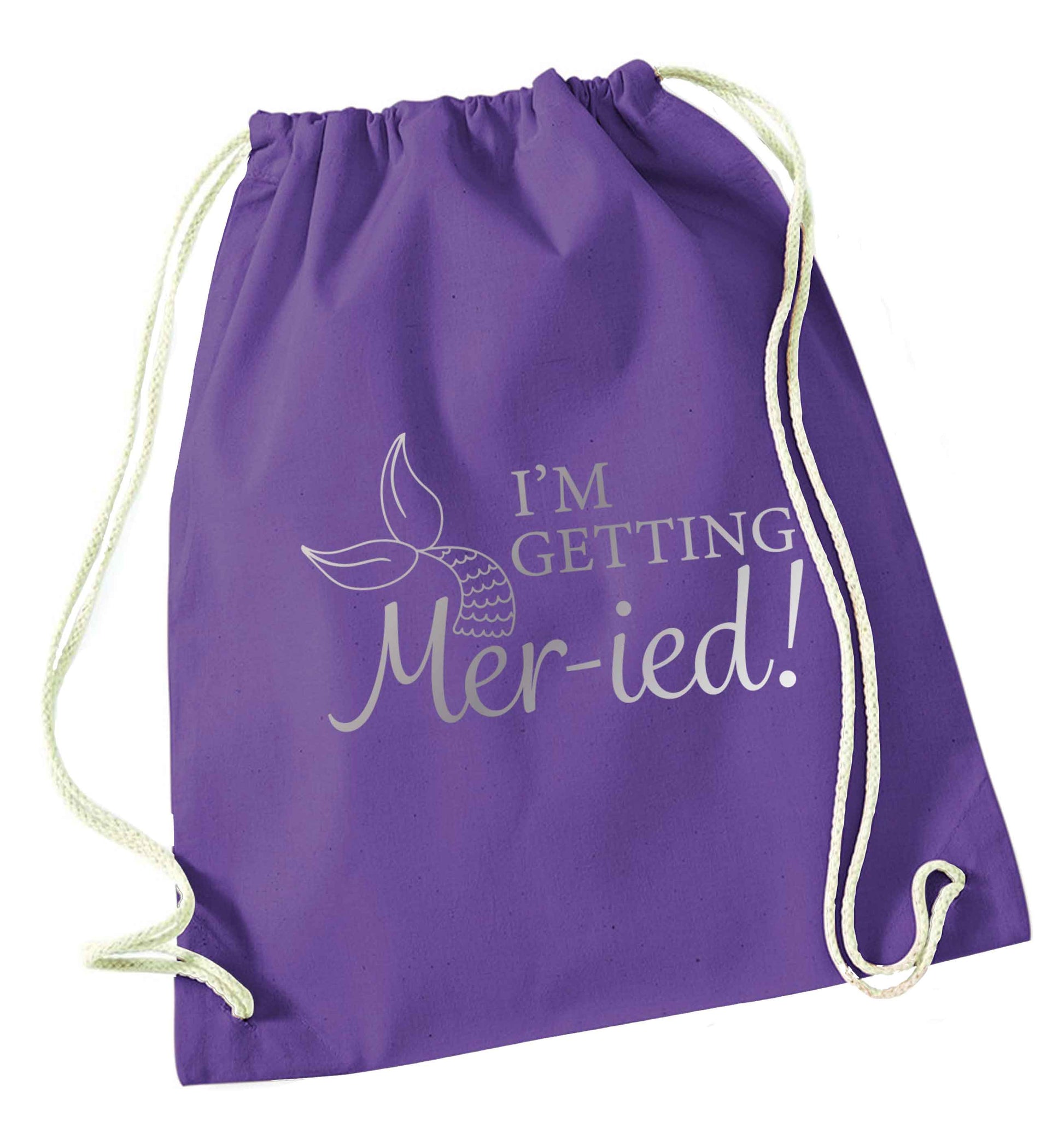 Personalised wedding thank you's Mr and Mrs wedding and date! Ideal wedding favours! purple drawstring bag