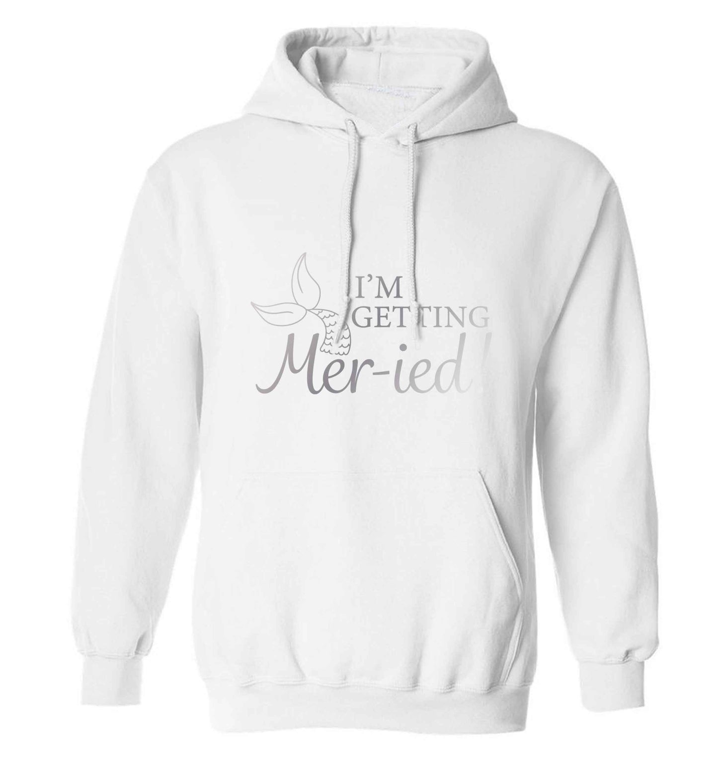 Personalised wedding thank you's Mr and Mrs wedding and date! Ideal wedding favours! adults unisex white hoodie 2XL