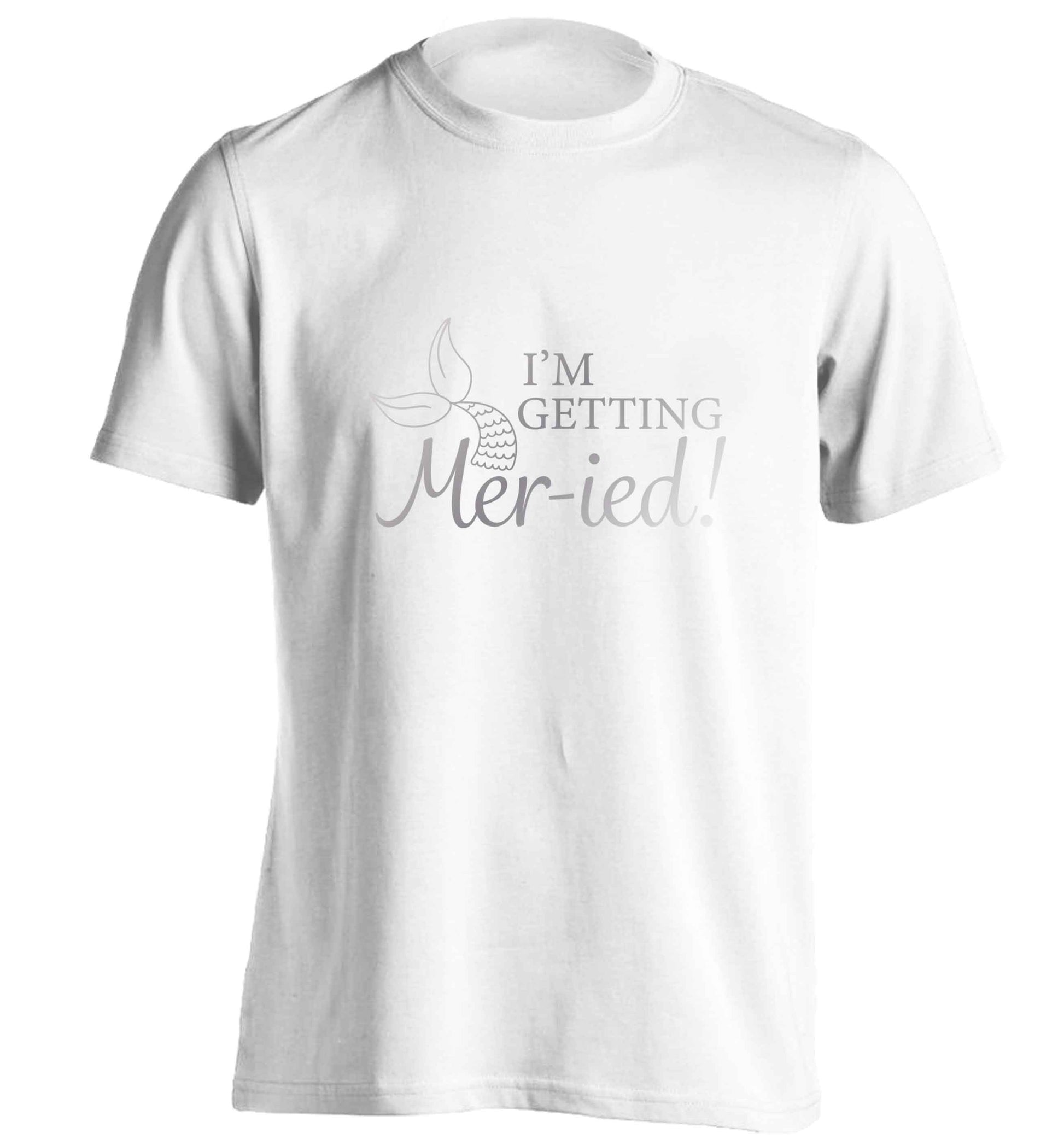 Personalised wedding thank you's Mr and Mrs wedding and date! Ideal wedding favours! adults unisex white Tshirt 2XL
