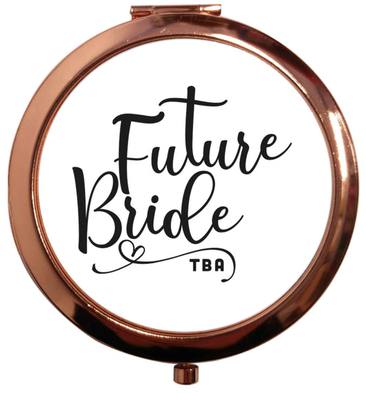 Has your wedding been postponed or delayed?Just another reason to party even HARDER!  rose gold circle pocket mirror