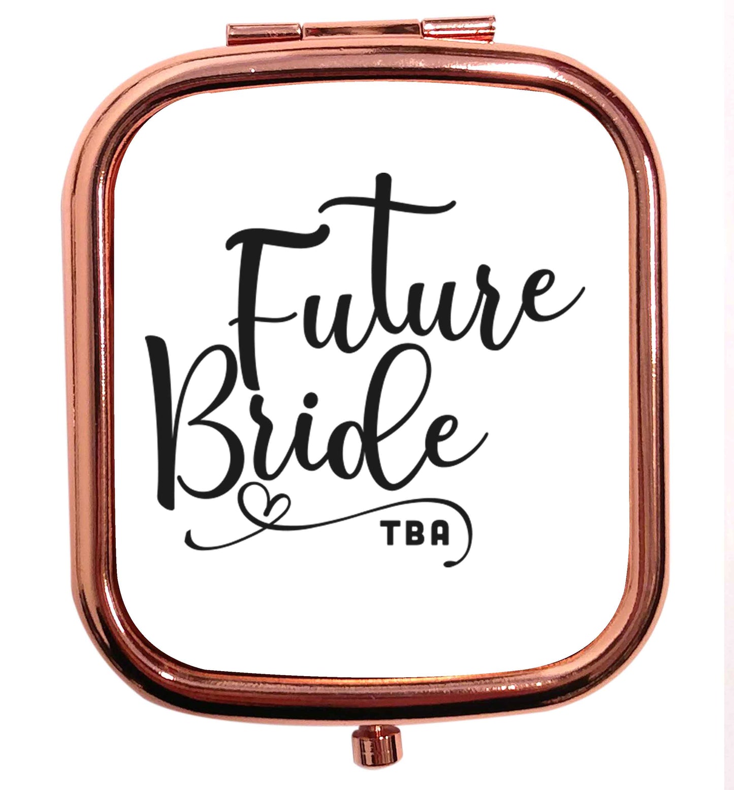 Has your wedding been postponed or delayed?Just another reason to party even HARDER!  rose gold square pocket mirror