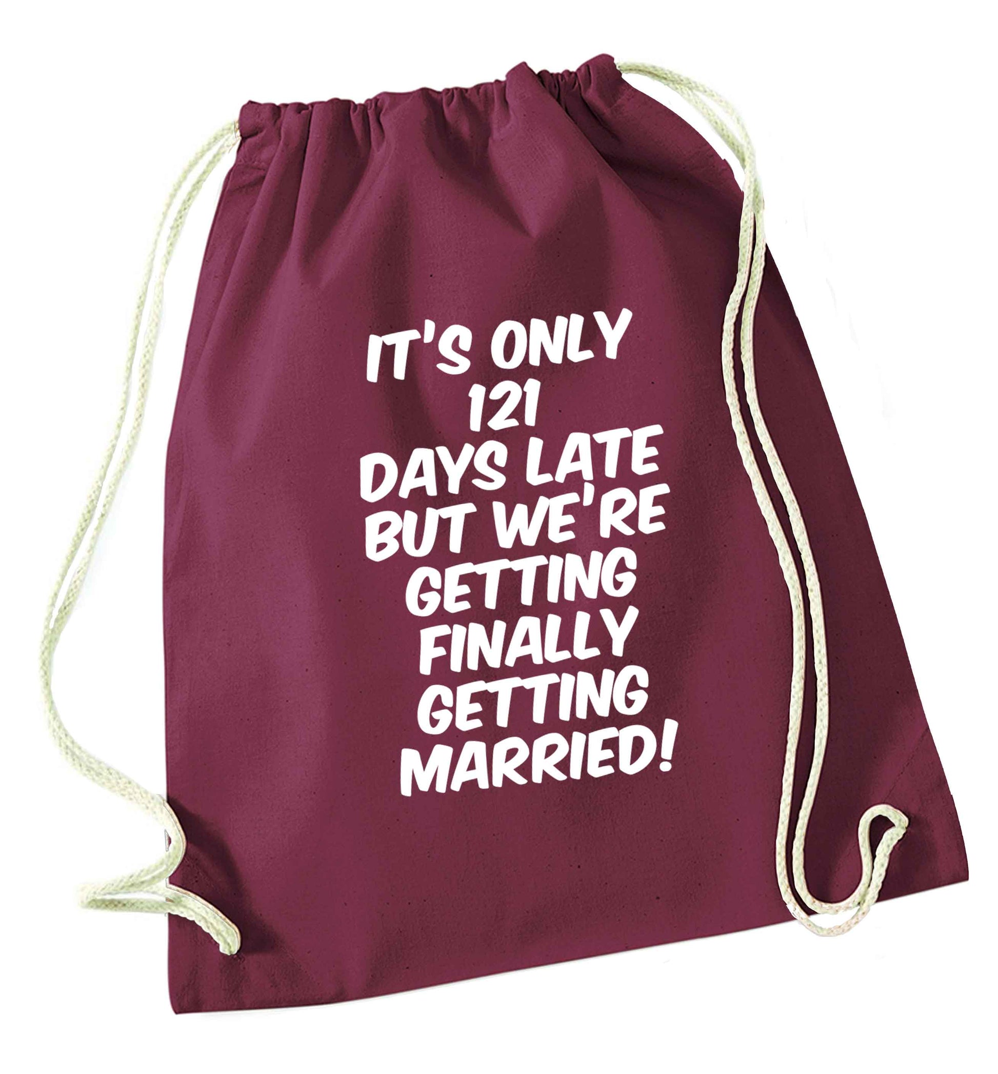 Personalised wedding thank you's Mr and Mrs wedding and date! Ideal wedding favours! maroon drawstring bag