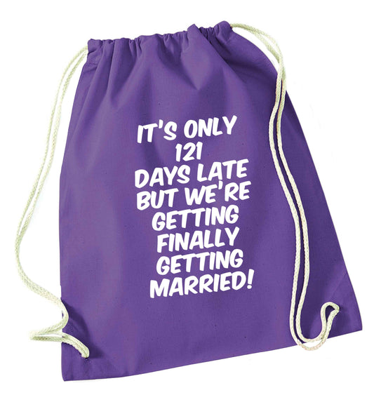 Personalised wedding thank you's Mr and Mrs wedding and date! Ideal wedding favours! purple drawstring bag