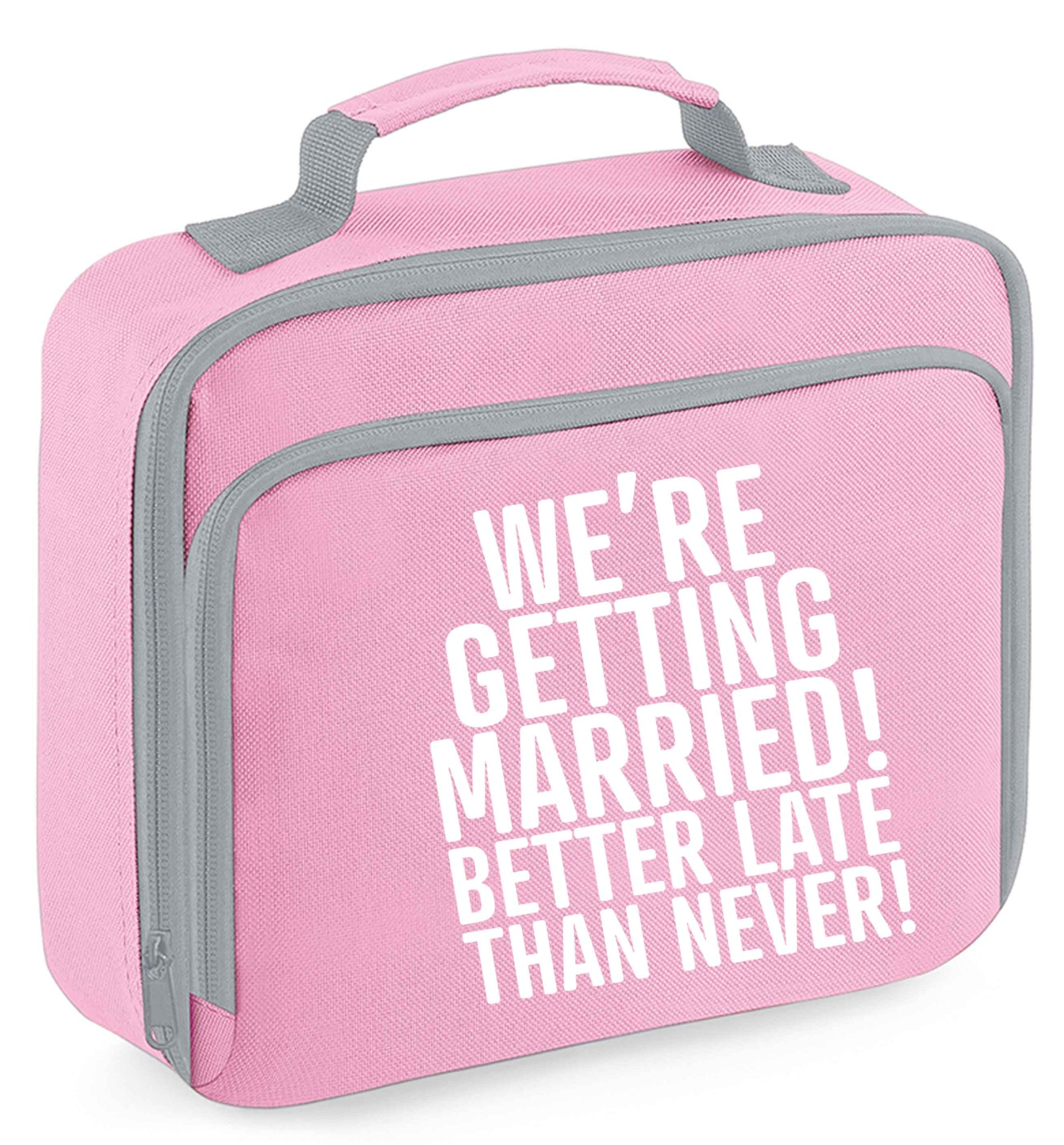 Any tex here insulated pink lunch bag cooler