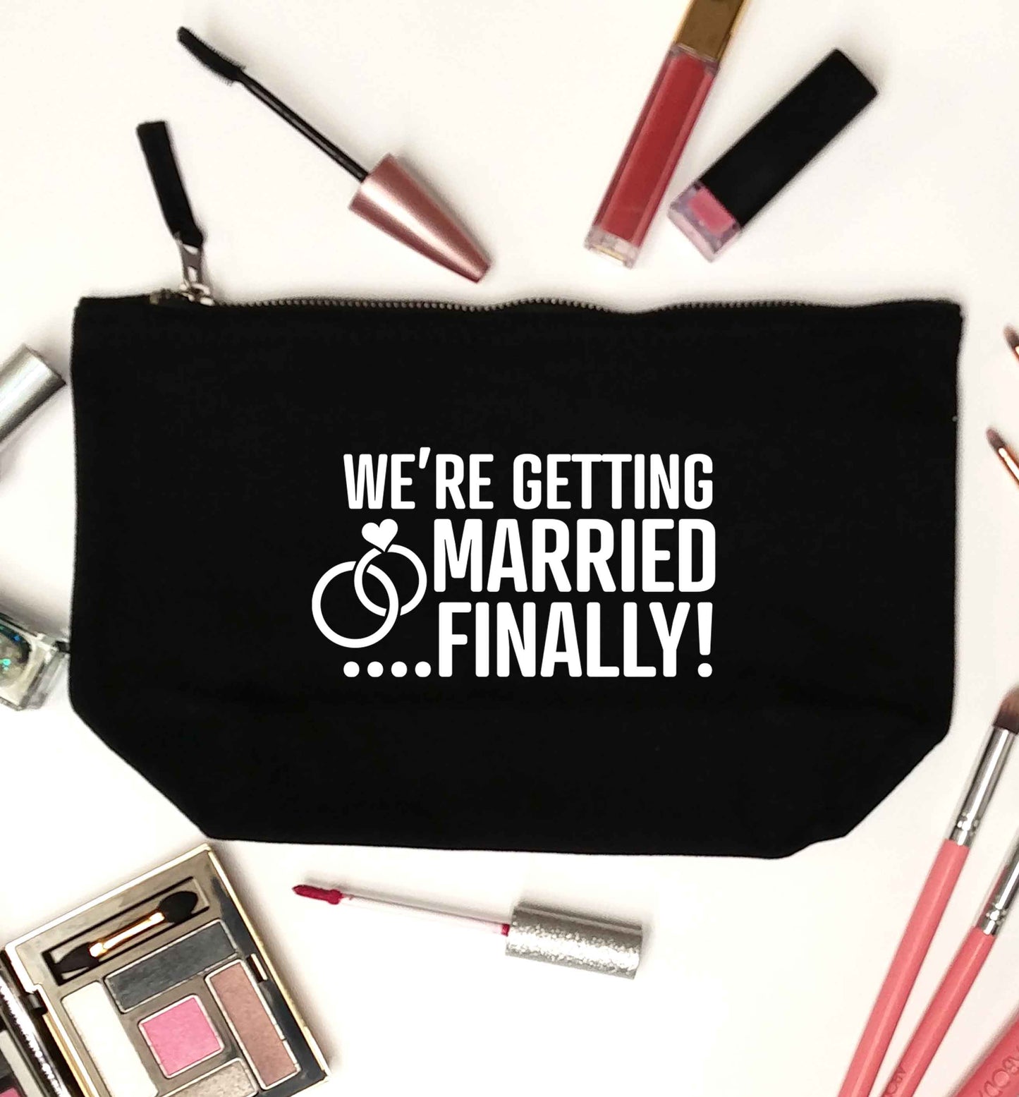 It's been a long wait but it's finally happening! Let everyone know you're celebrating your big day soon! black makeup bag