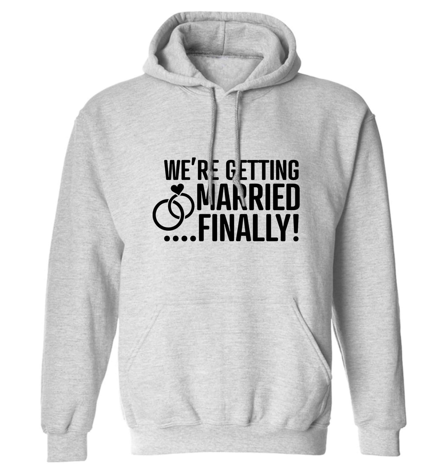 It's been a long wait but it's finally happening! Let everyone know you're celebrating your big day soon! adults unisex grey hoodie 2XL