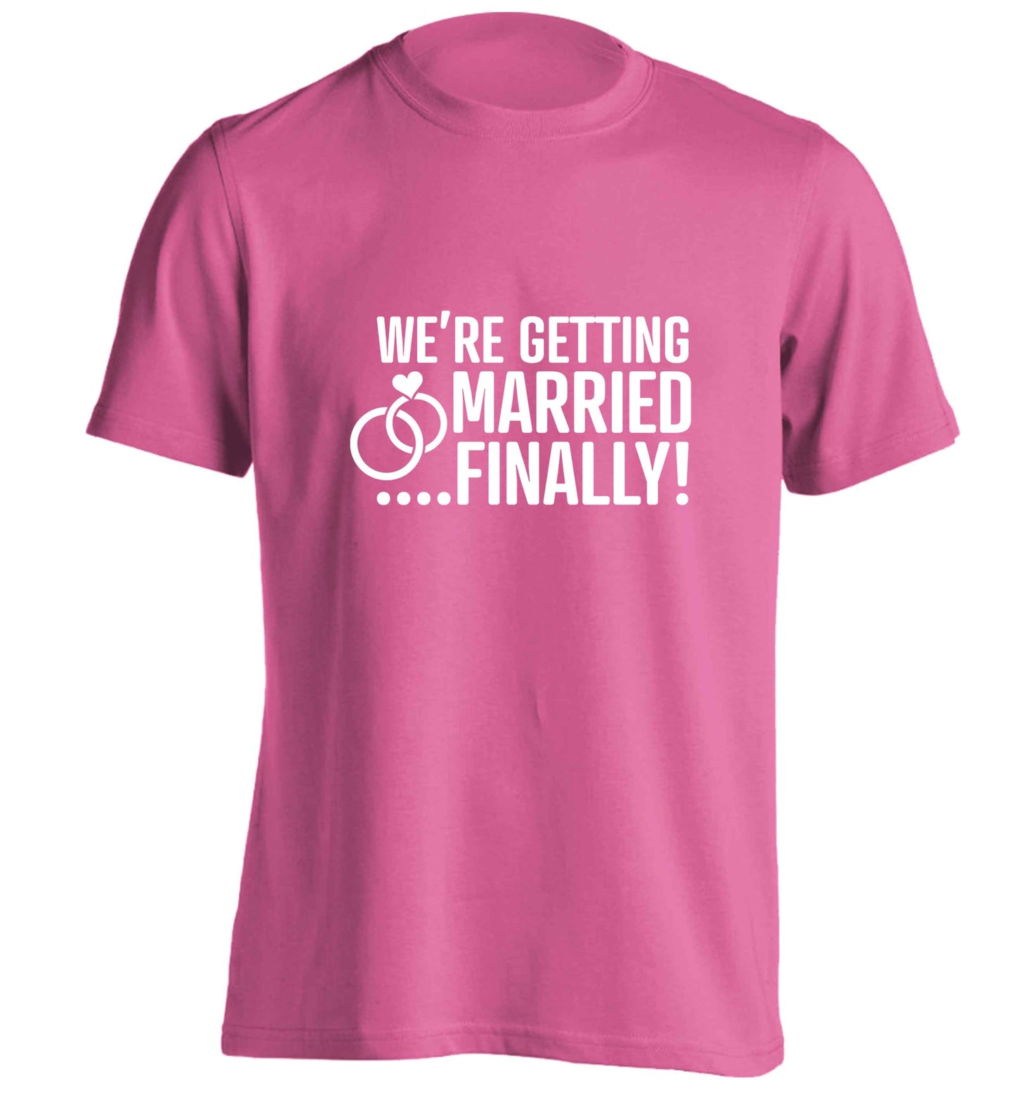 It's been a long wait but it's finally happening! Let everyone know you're celebrating your big day soon! adults unisex pink Tshirt 2XL