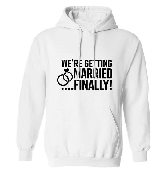 It's been a long wait but it's finally happening! Let everyone know you're celebrating your big day soon! adults unisex white hoodie 2XL