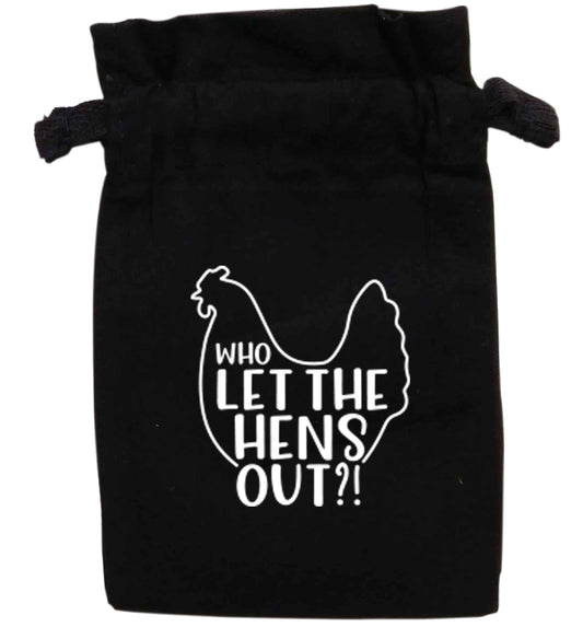 Who let the hens out | XS - L | Pouch / Drawstring bag / Sack | Organic Cotton | Bulk discounts available!