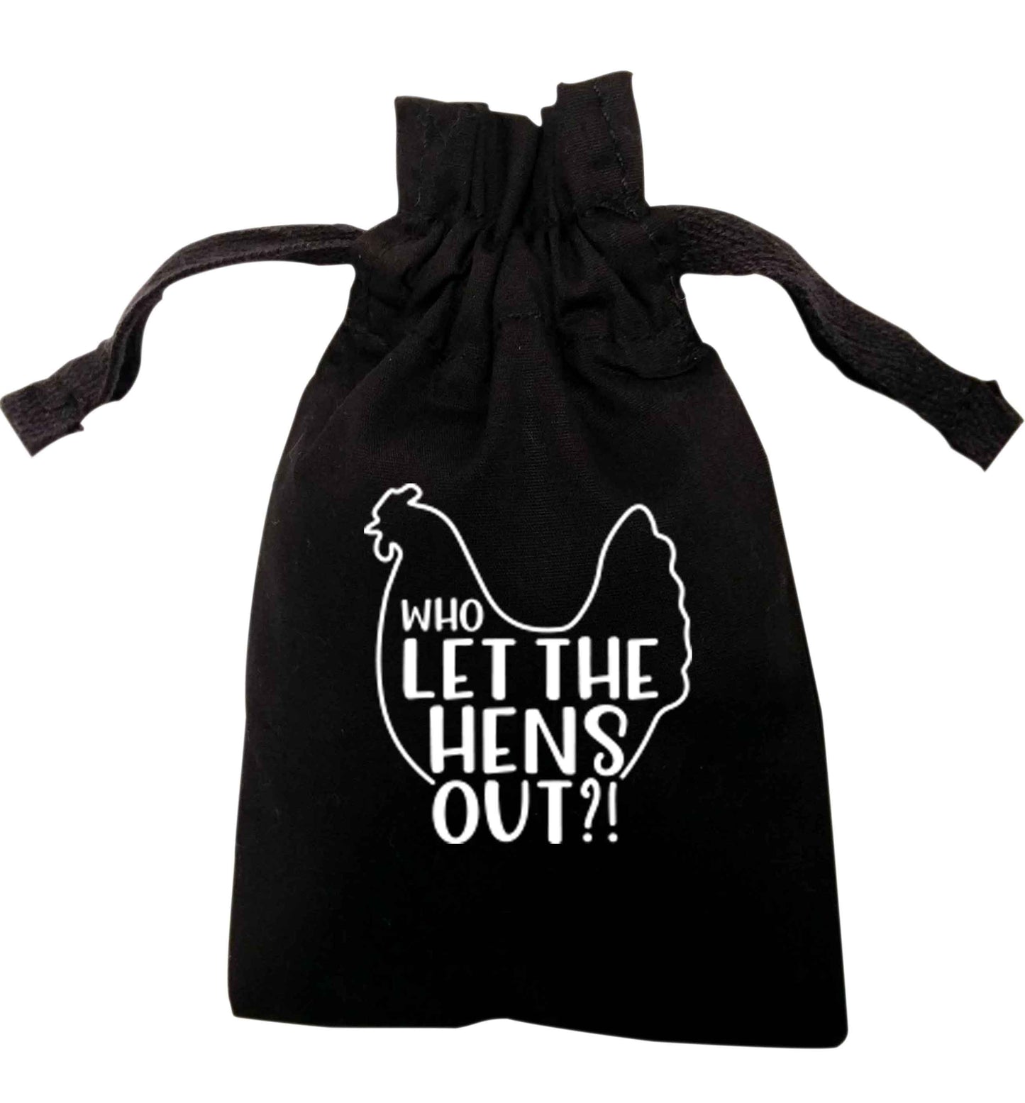 Who let the hens out | XS - L | Pouch / Drawstring bag / Sack | Organic Cotton | Bulk discounts available!
