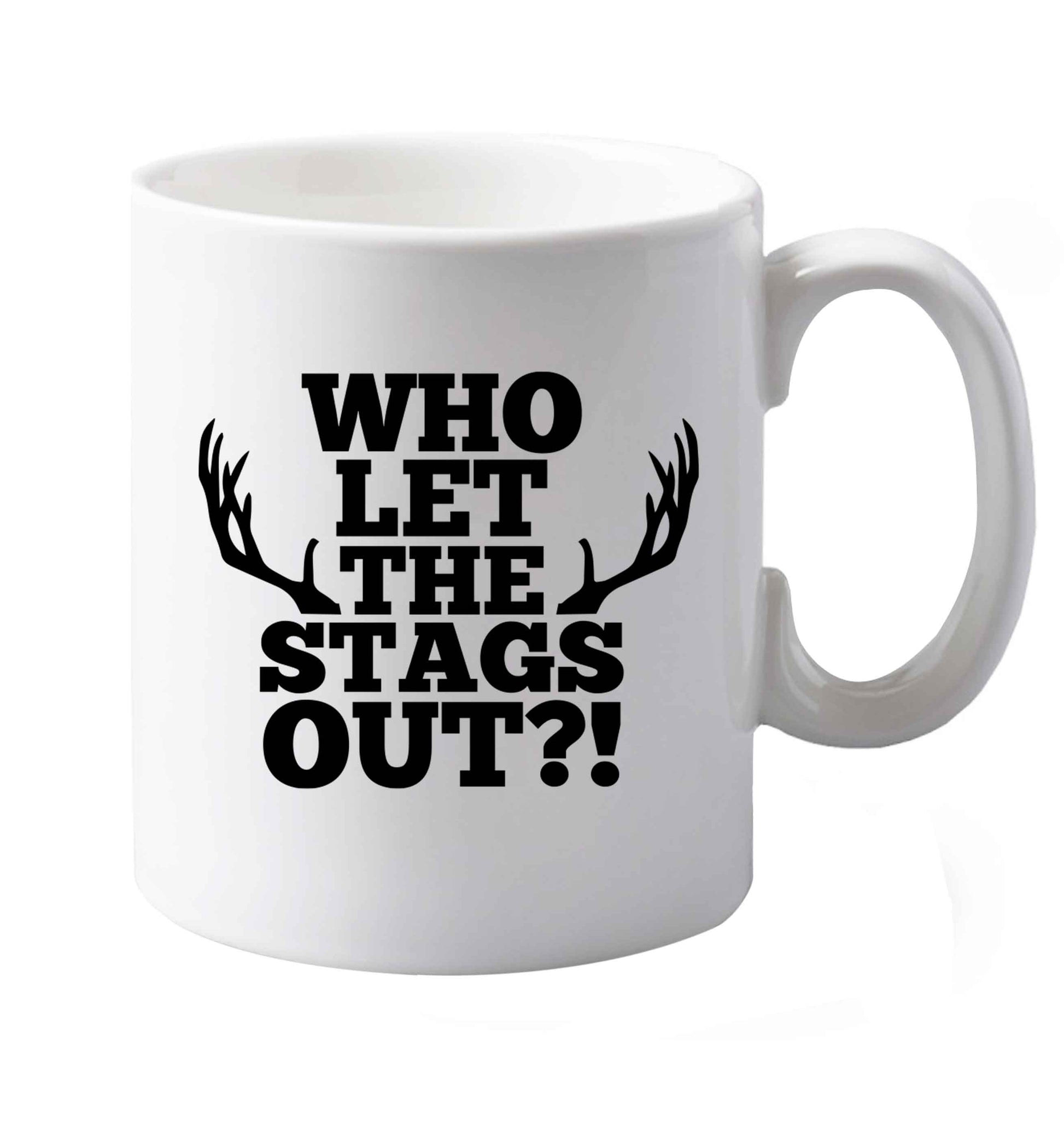 10 oz Who let the stags out   ceramic mug both sides