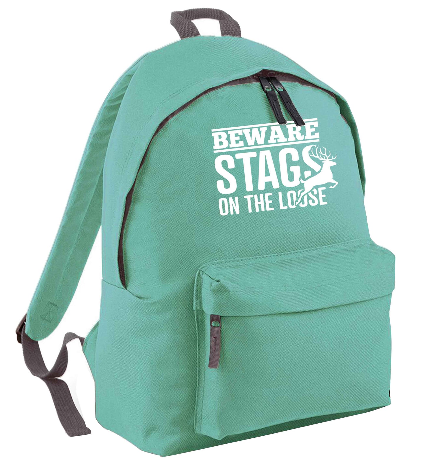 Beware stags on the loose mint adults backpack