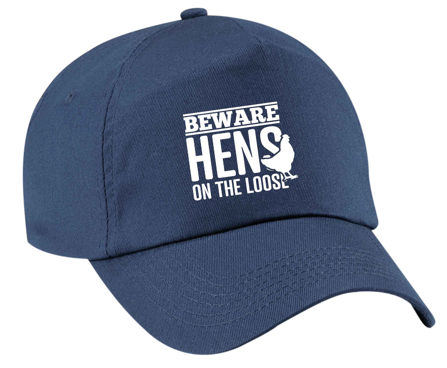 Beware hens on the loose baseball cap