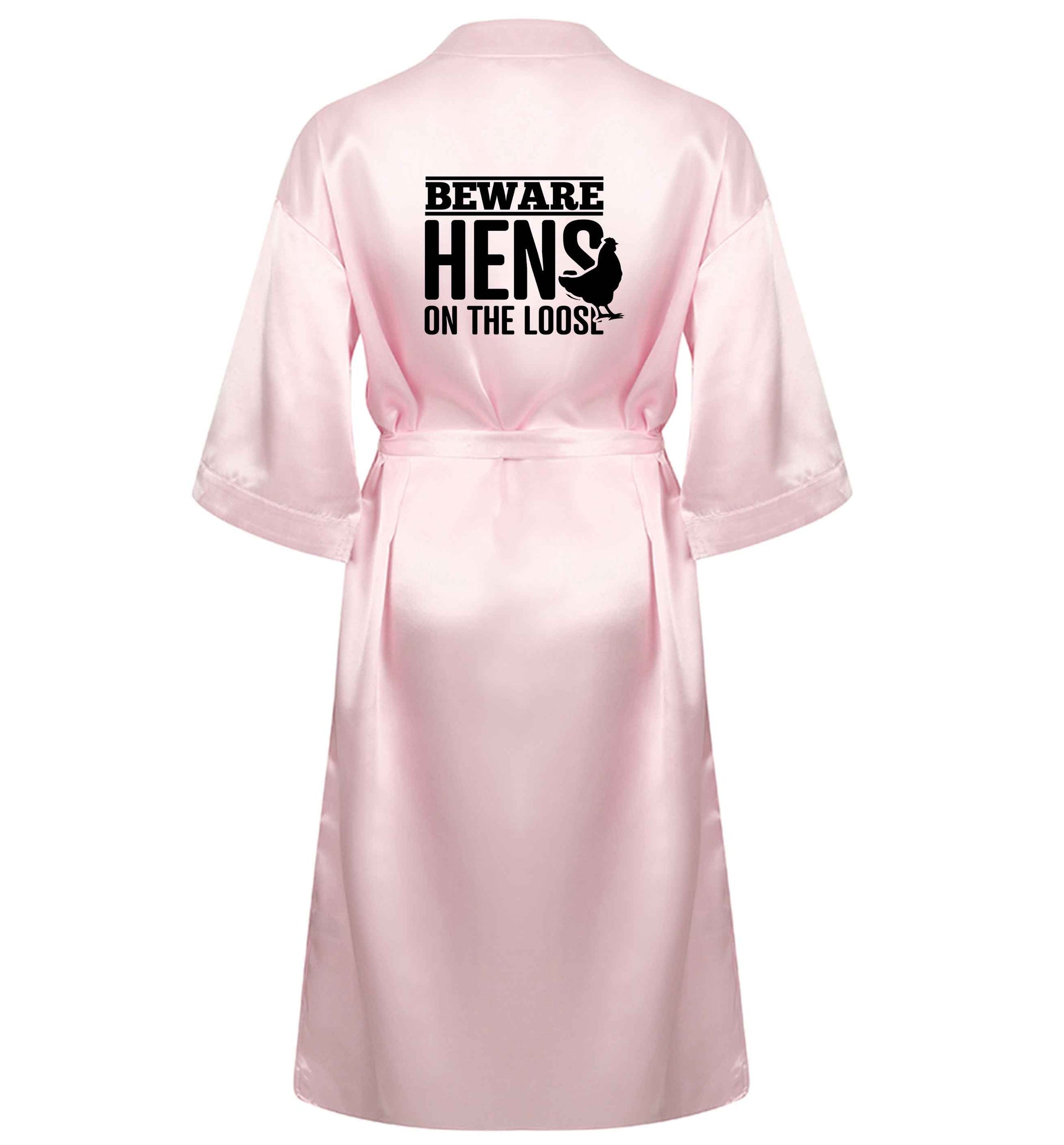 Beware hens on the loose XL/XXL pink  ladies dressing gown size 16/18