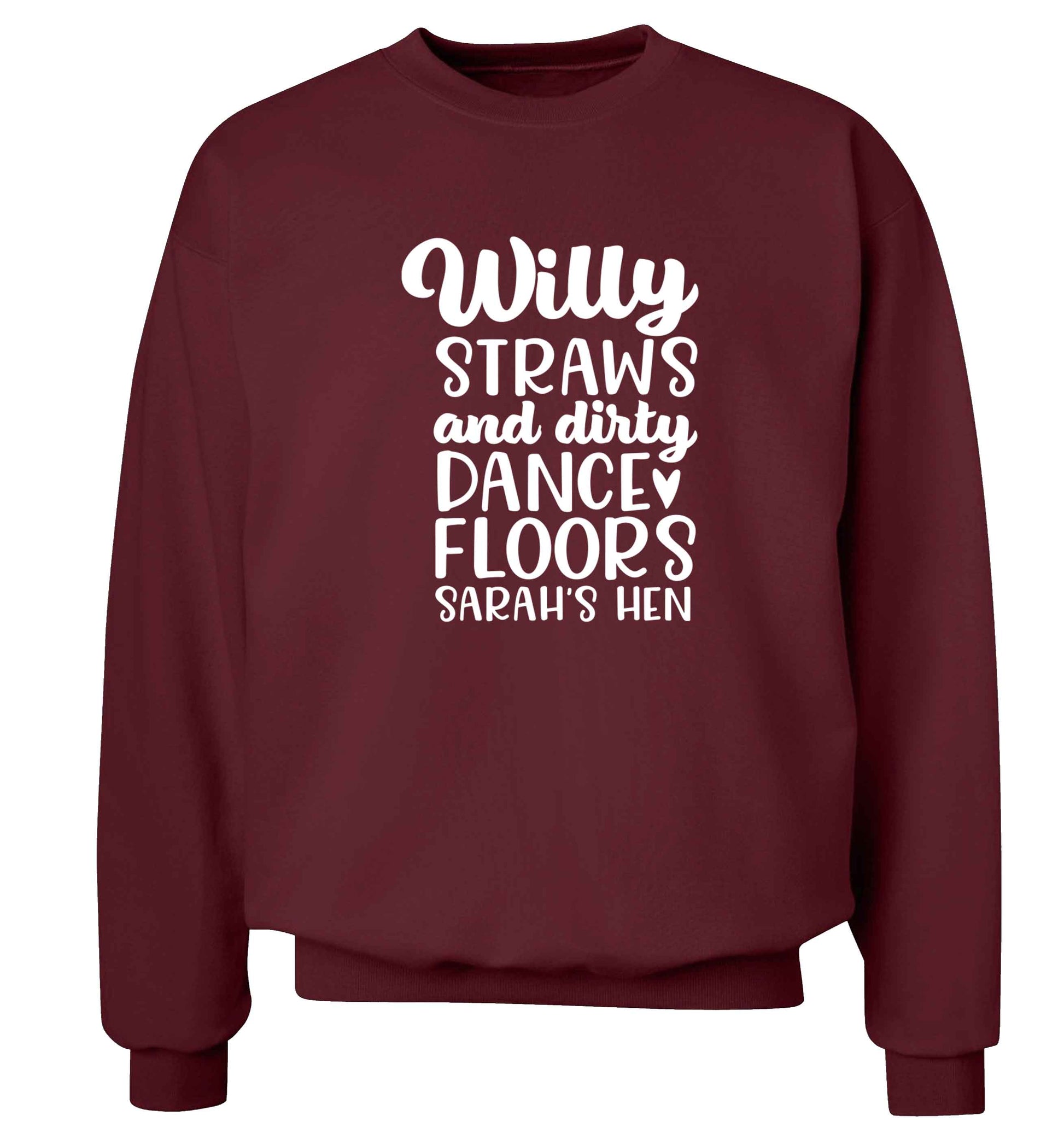 Willy straws and dirty dance floors adult's unisex maroon sweater 2XL