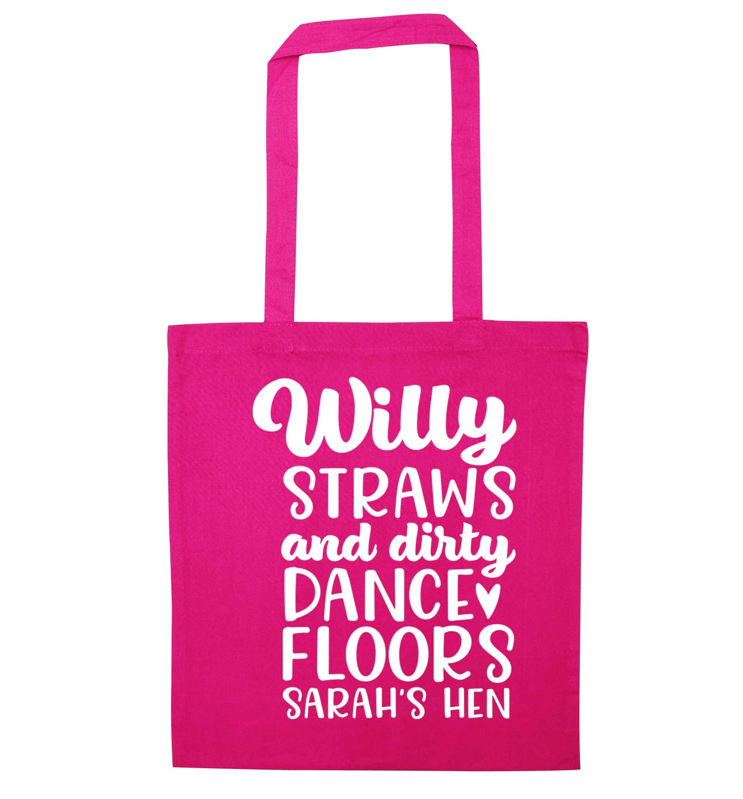Willy straws and dirty dance floors pink tote bag