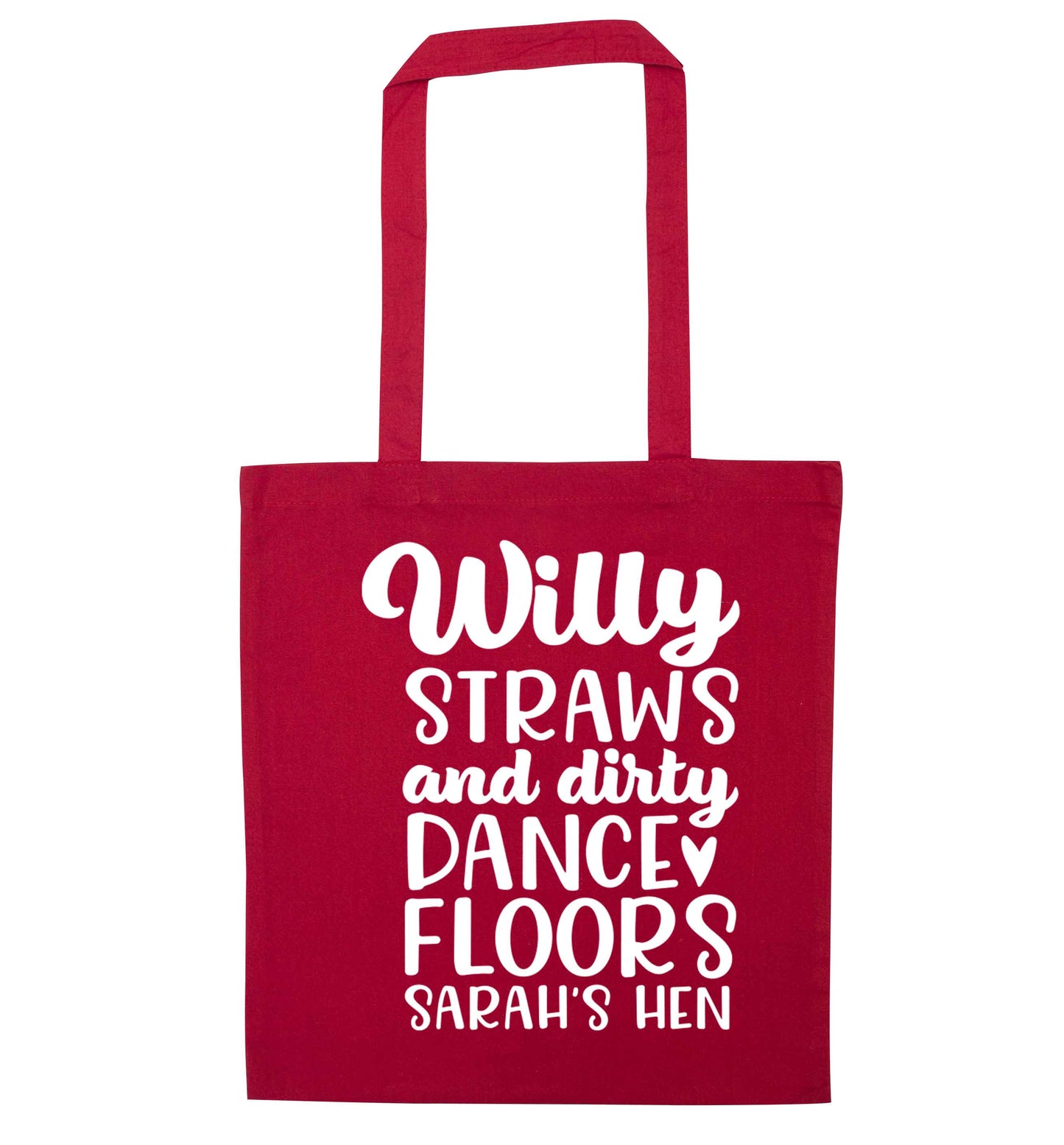Willy straws and dirty dance floors red tote bag