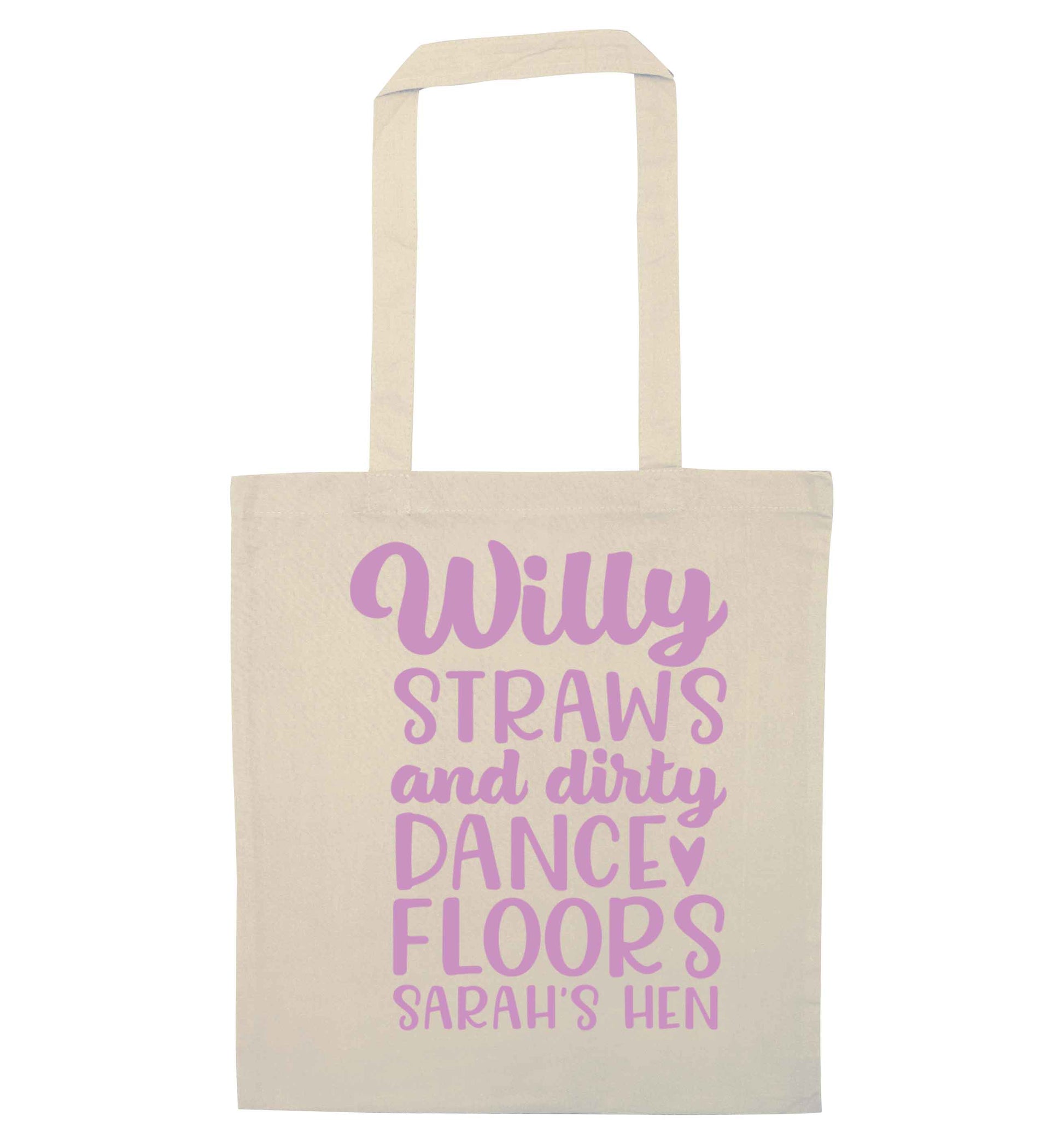 Willy straws and dirty dance floors natural tote bag