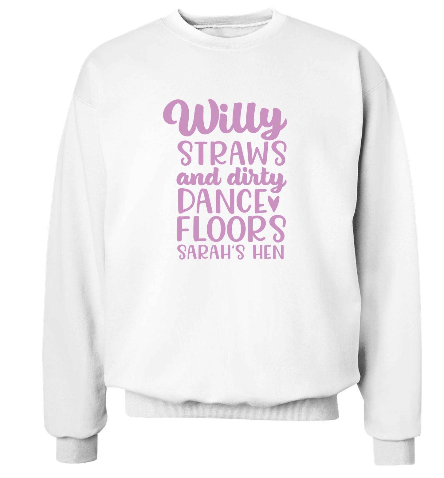 Willy straws and dirty dance floors adult's unisex white sweater 2XL