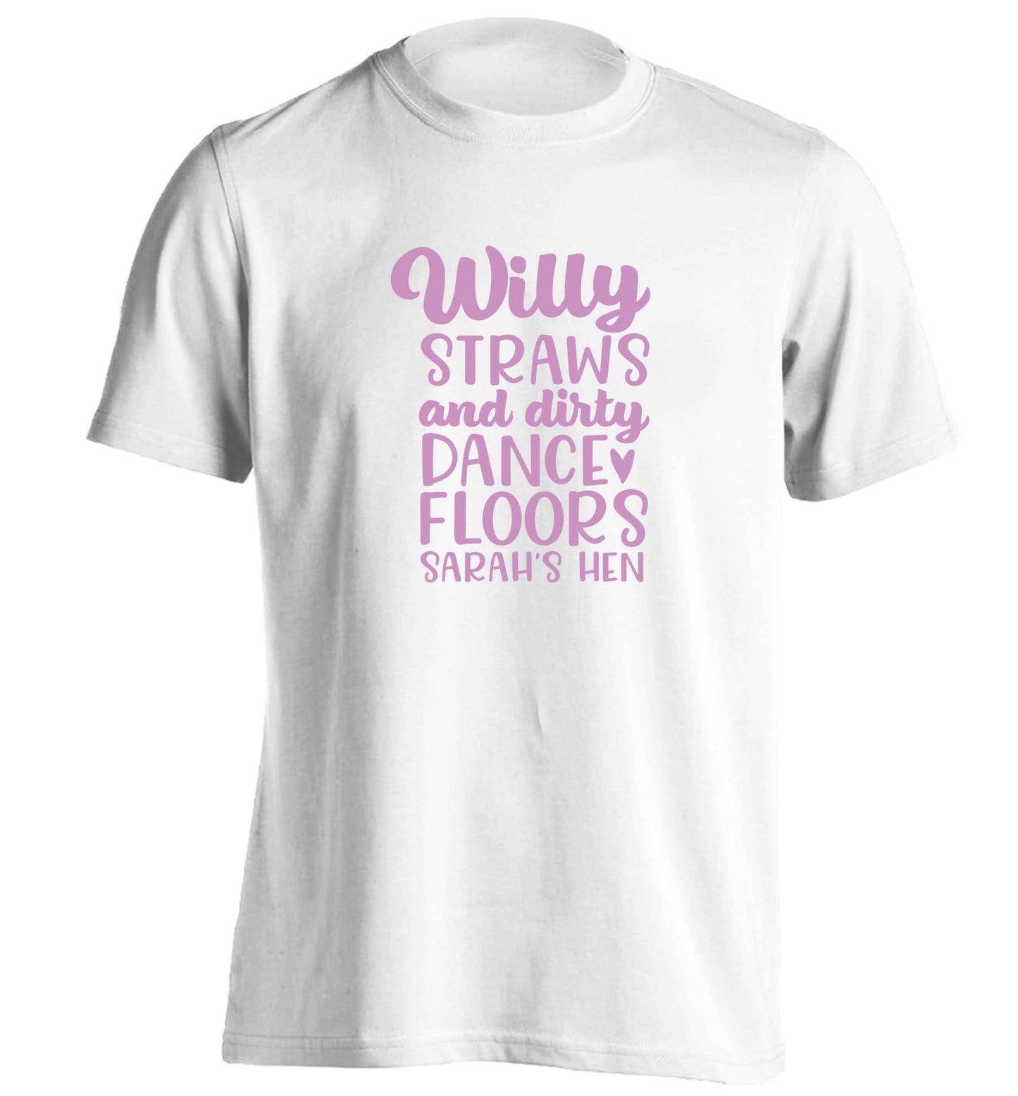 Willy straws and dirty dance floors adults unisex white Tshirt 2XL