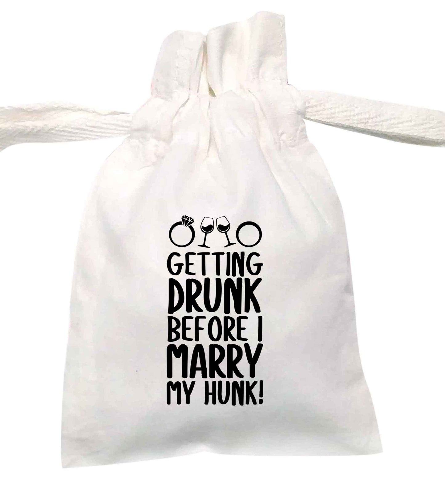 Getting drunk before I marry my hunk | XS - L | Pouch / Drawstring bag / Sack | Organic Cotton | Bulk discounts available!
