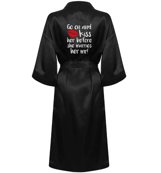 Kiss her before she marries her mr! XL/XXL black ladies dressing  gown size 16/18