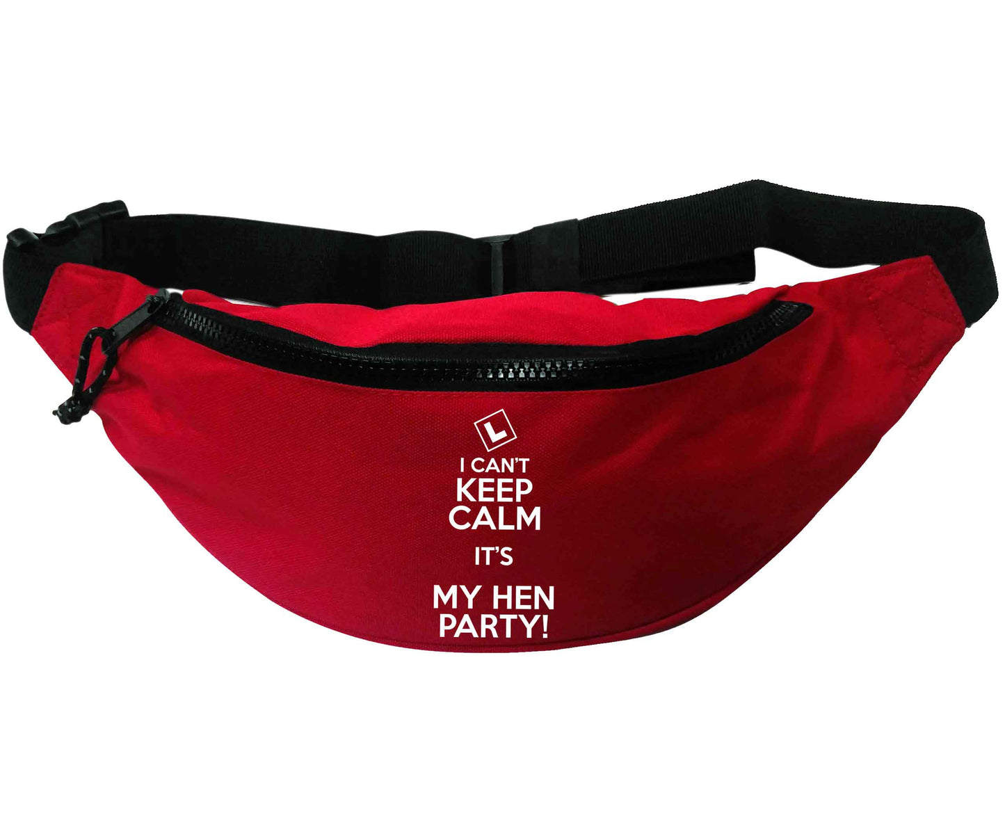 I can't keep calm it's my hen party | Recycled polyester bumbag