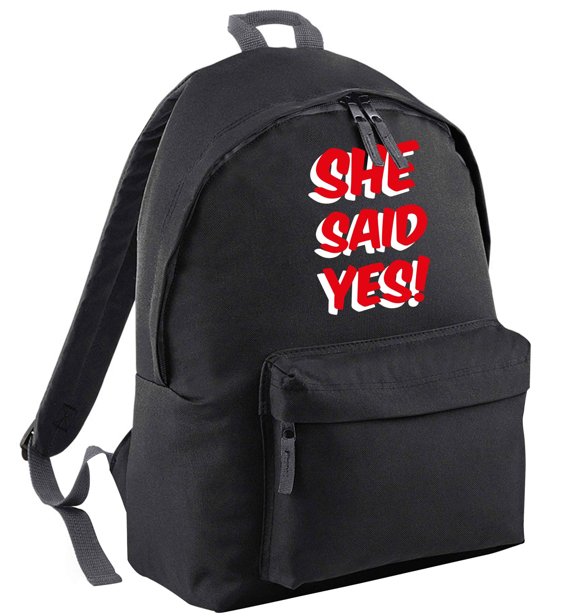 She said yes black adults backpack