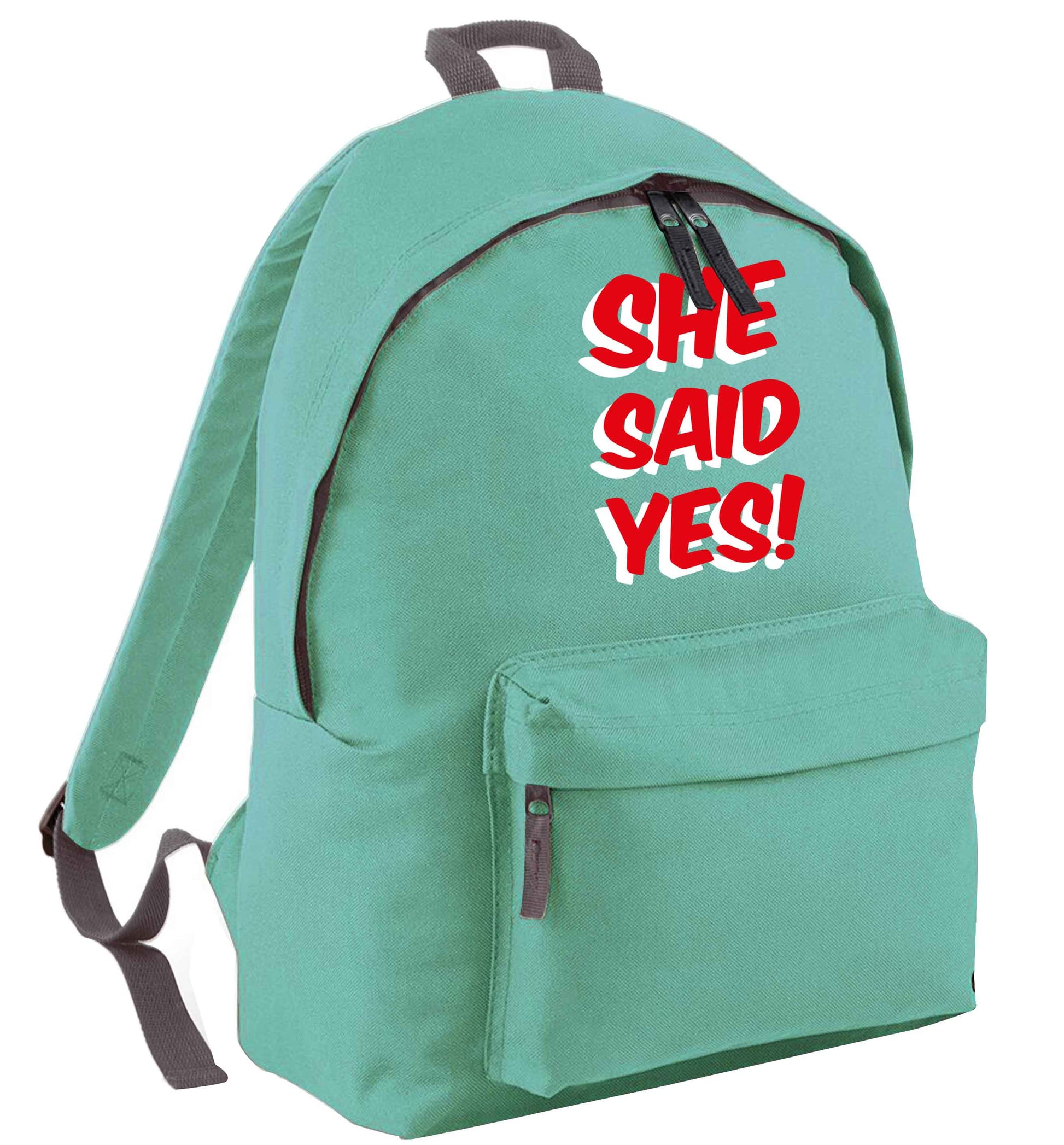 She said yes mint adults backpack