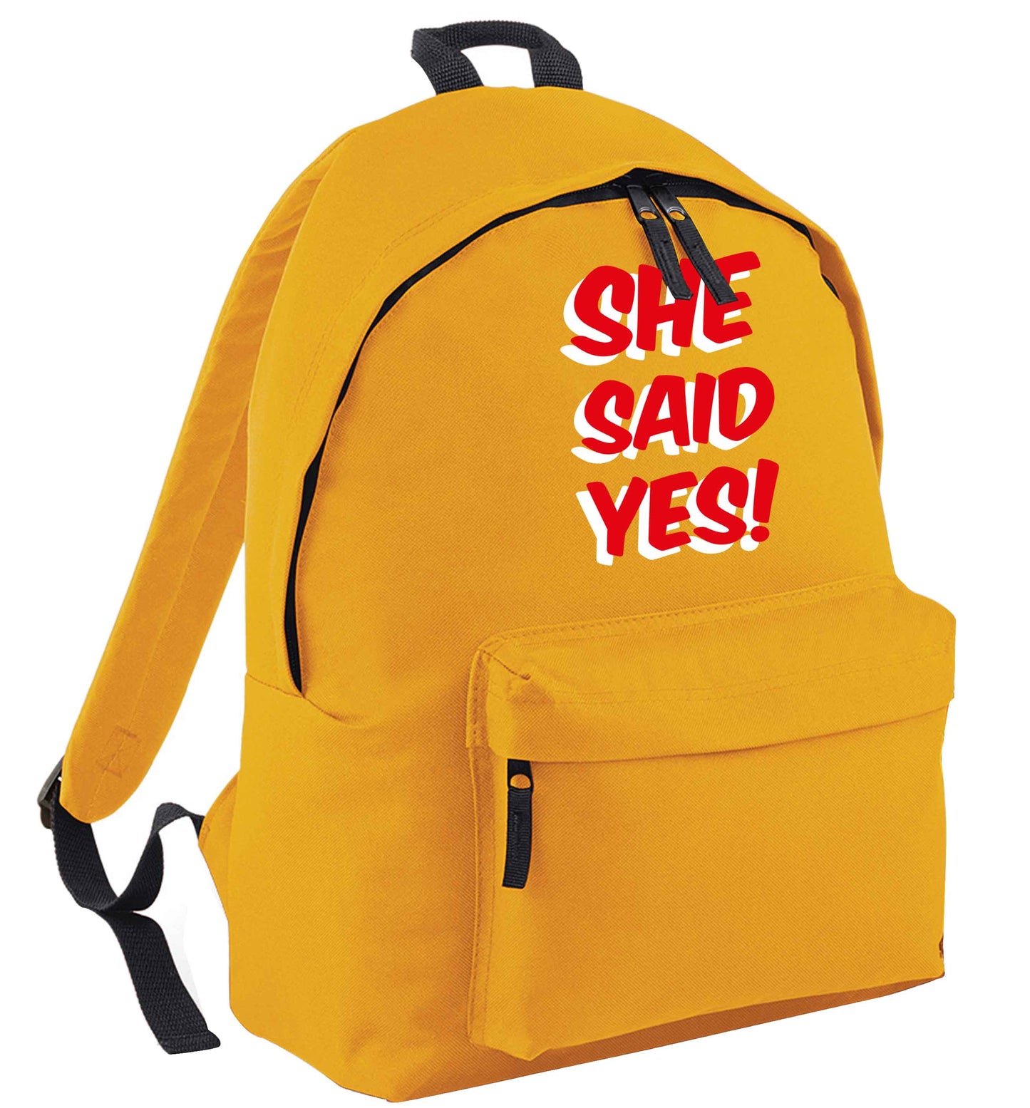 She said yes mustard adults backpack