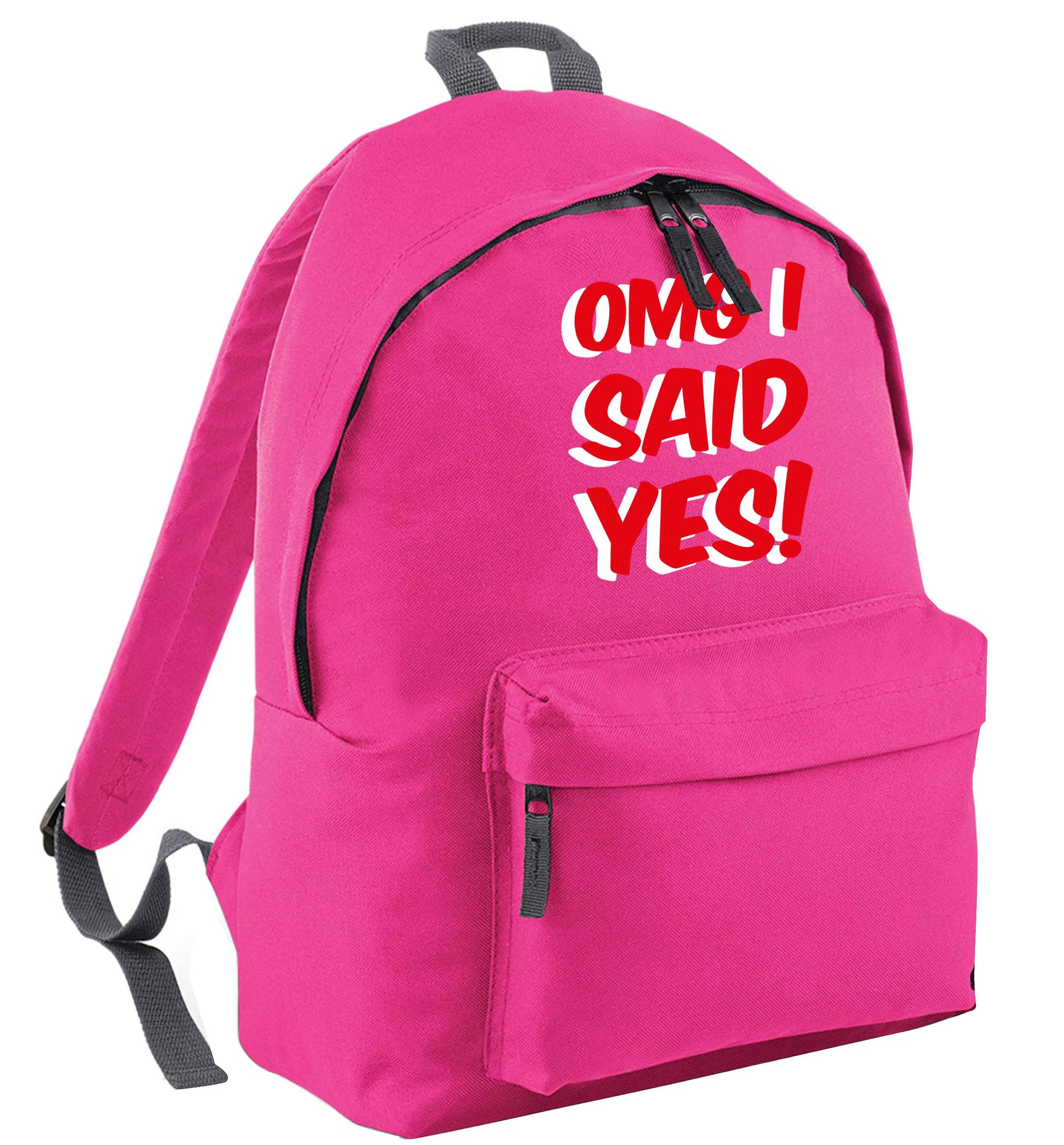 Omg I said yes pink adults backpack