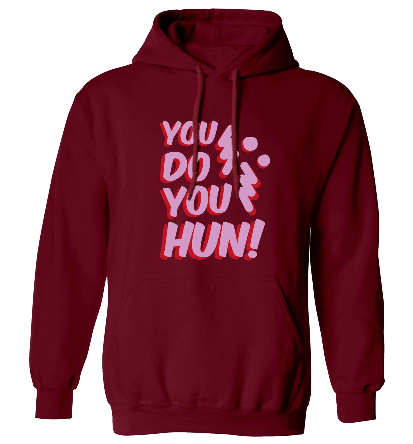 You do you hun adults unisex maroon hoodie 2XL
