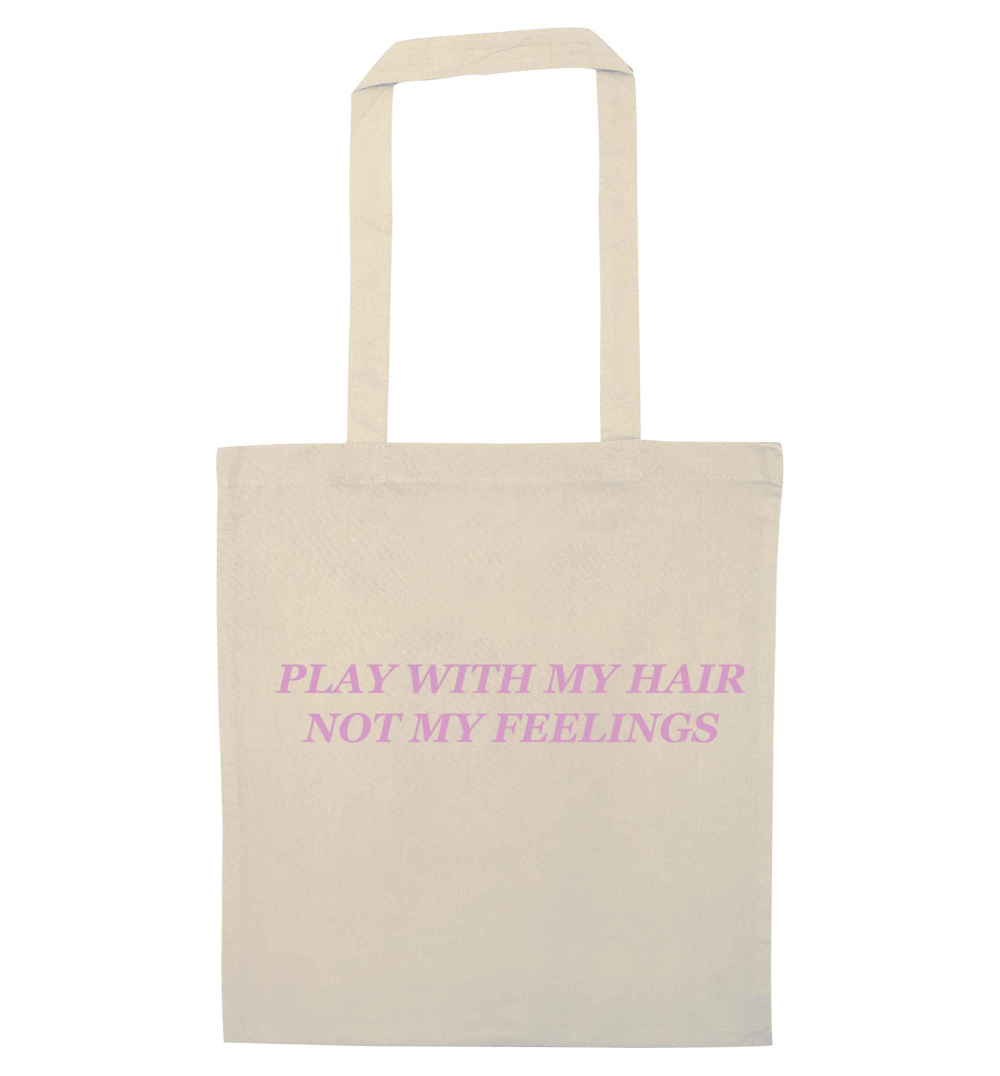 Play with my hair not my feelings natural tote bag