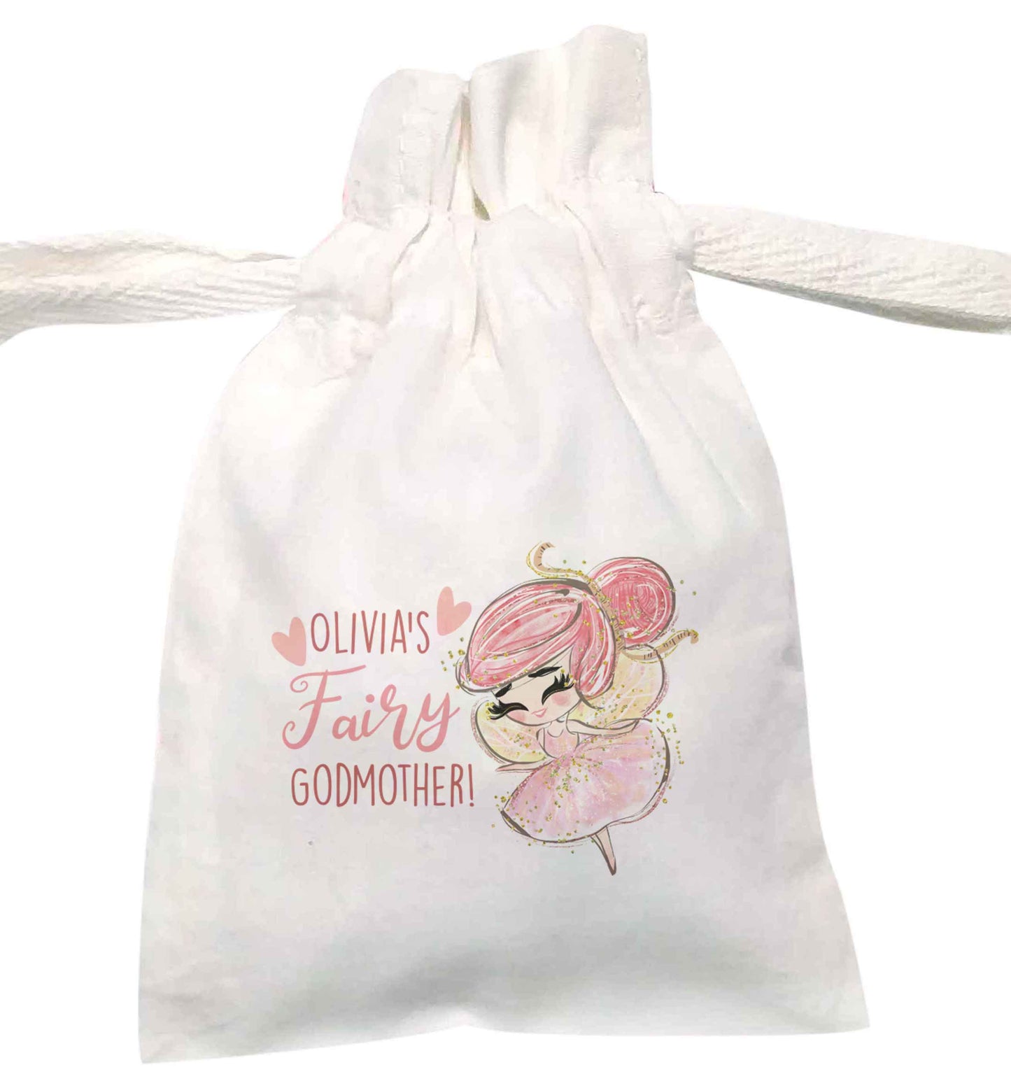 Personalised fairy Godmother - red hair  | XS - L | Pouch / Drawstring bag / Sack | Organic Cotton | Bulk discounts available!