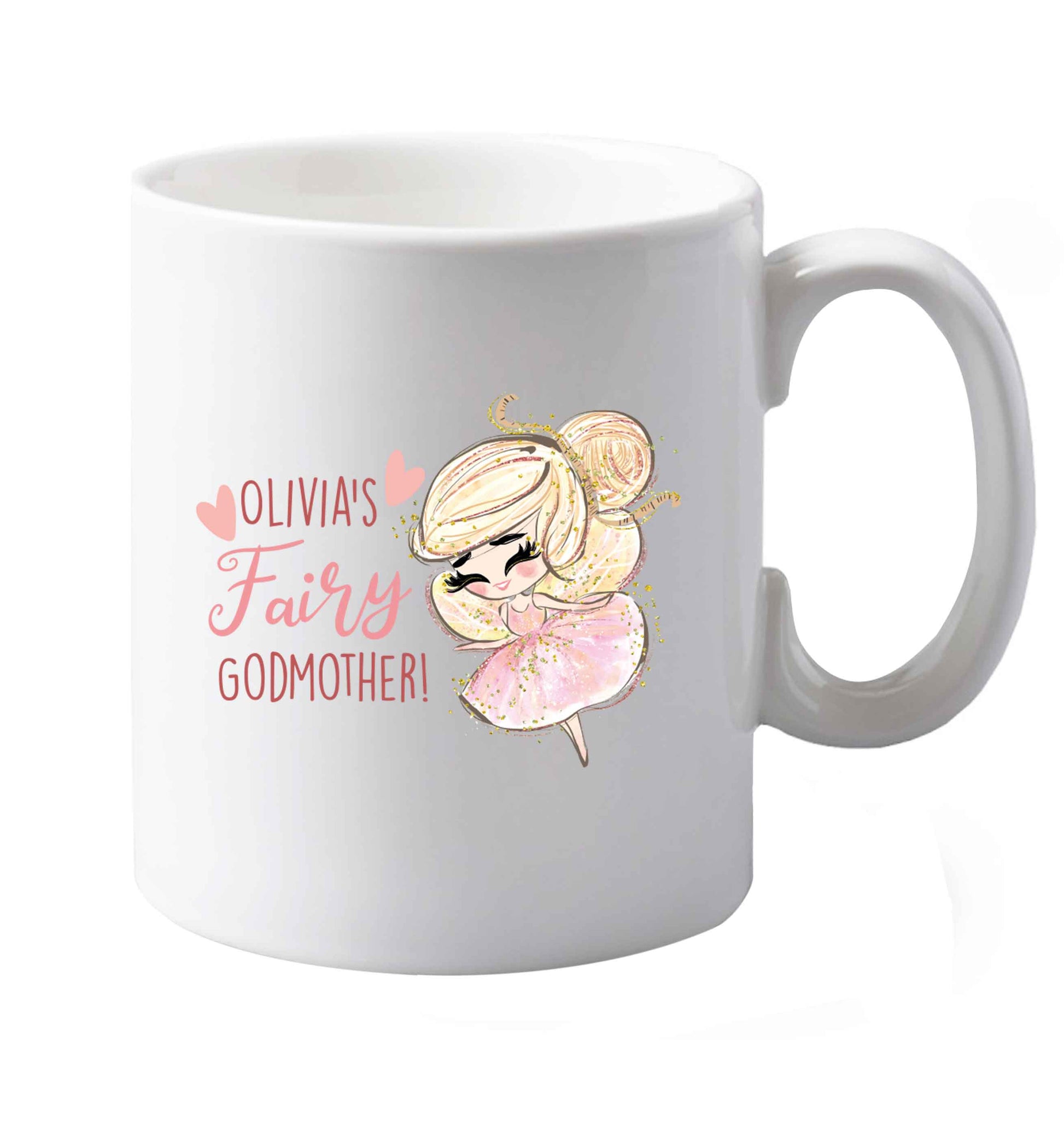 10 oz Personalised fairy Godmother - blonde hair  ceramic mug both sides