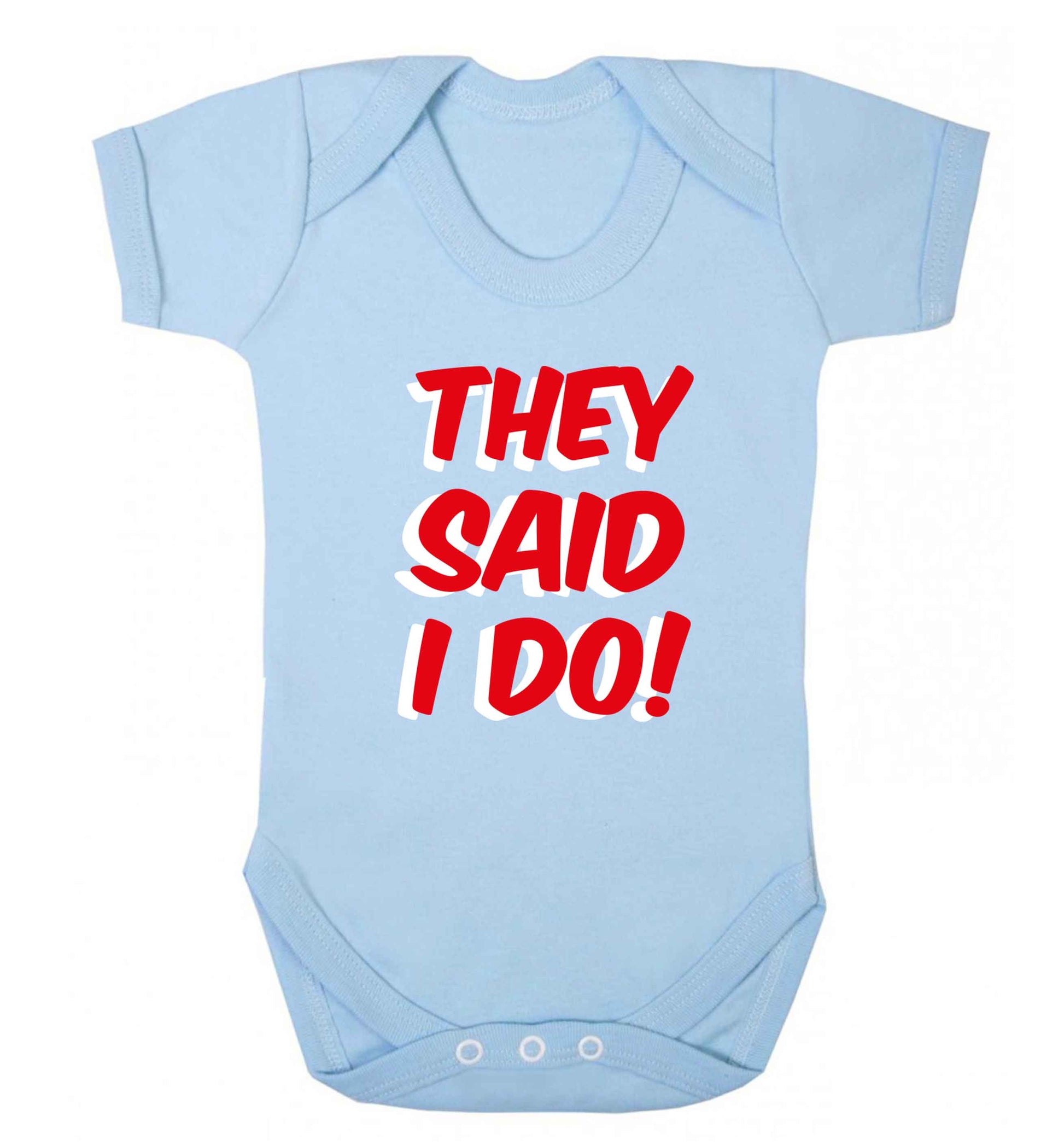 They said I do baby vest pale blue 18-24 months