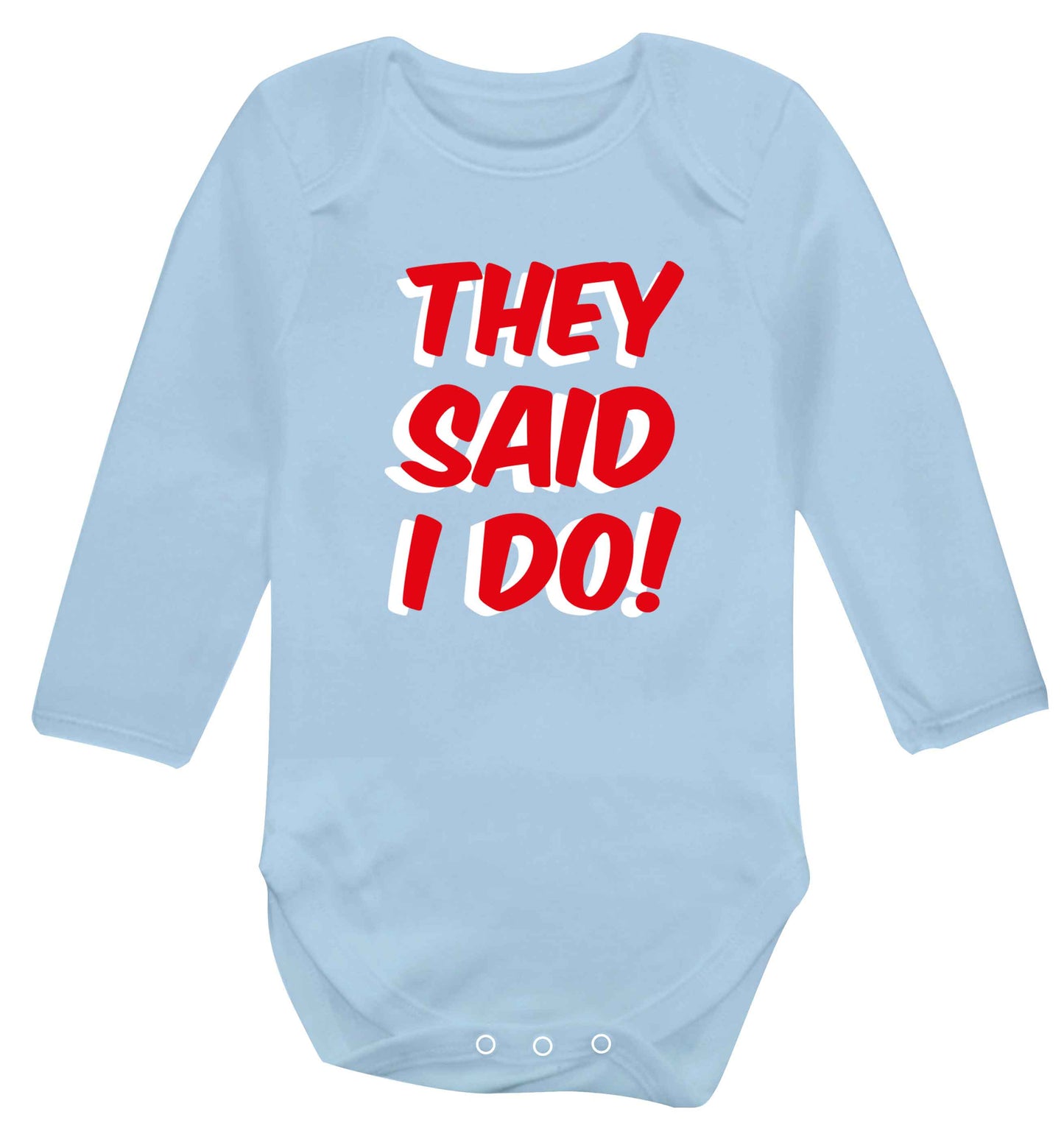They said I do baby vest long sleeved pale blue 6-12 months