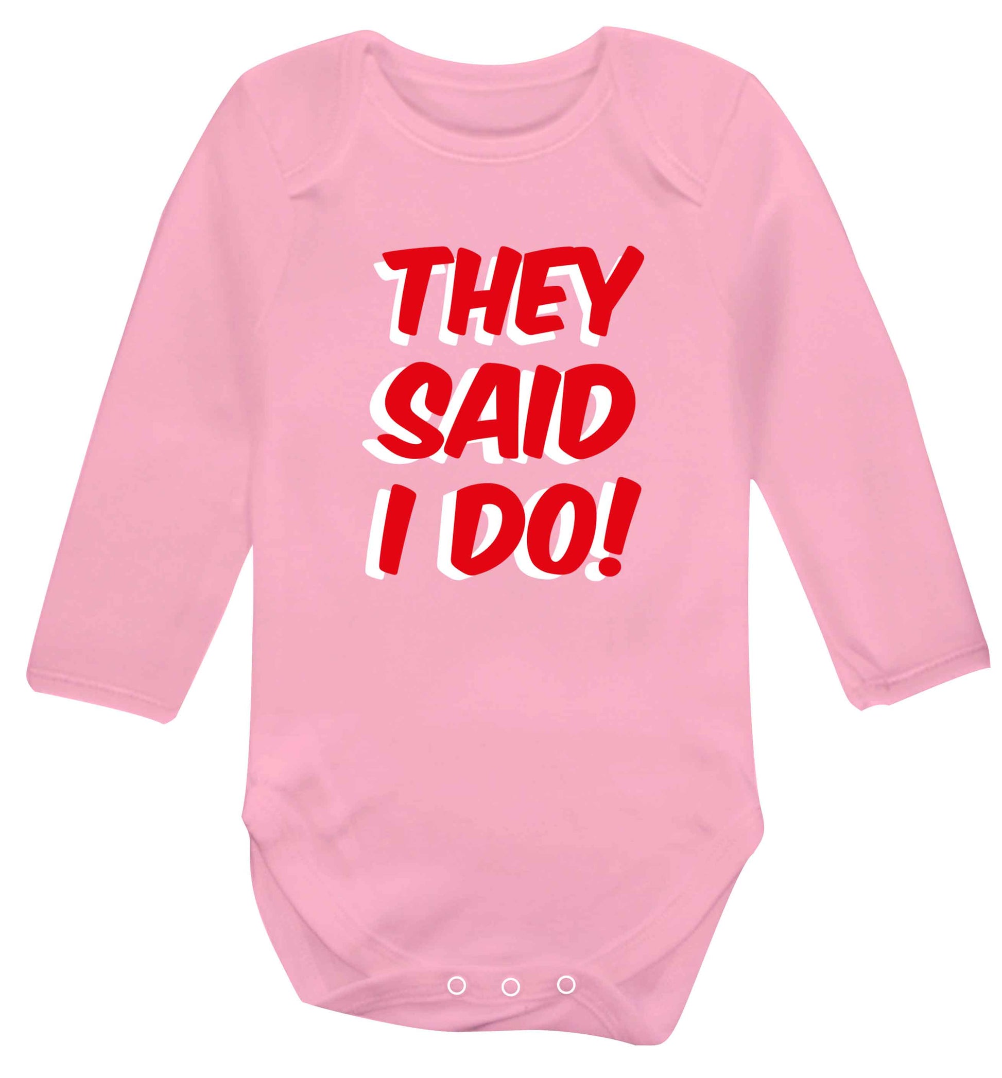 They said I do baby vest long sleeved pale pink 6-12 months