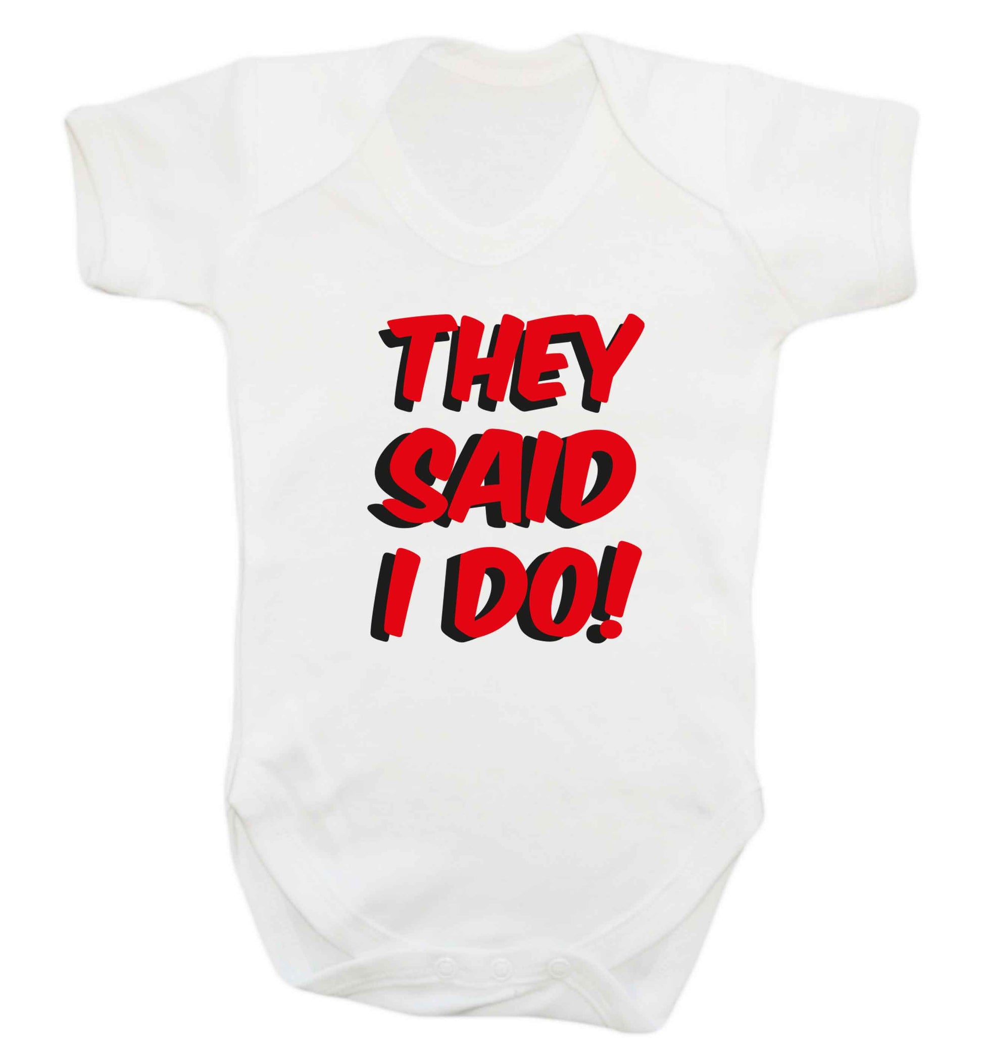They said I do baby vest white 18-24 months