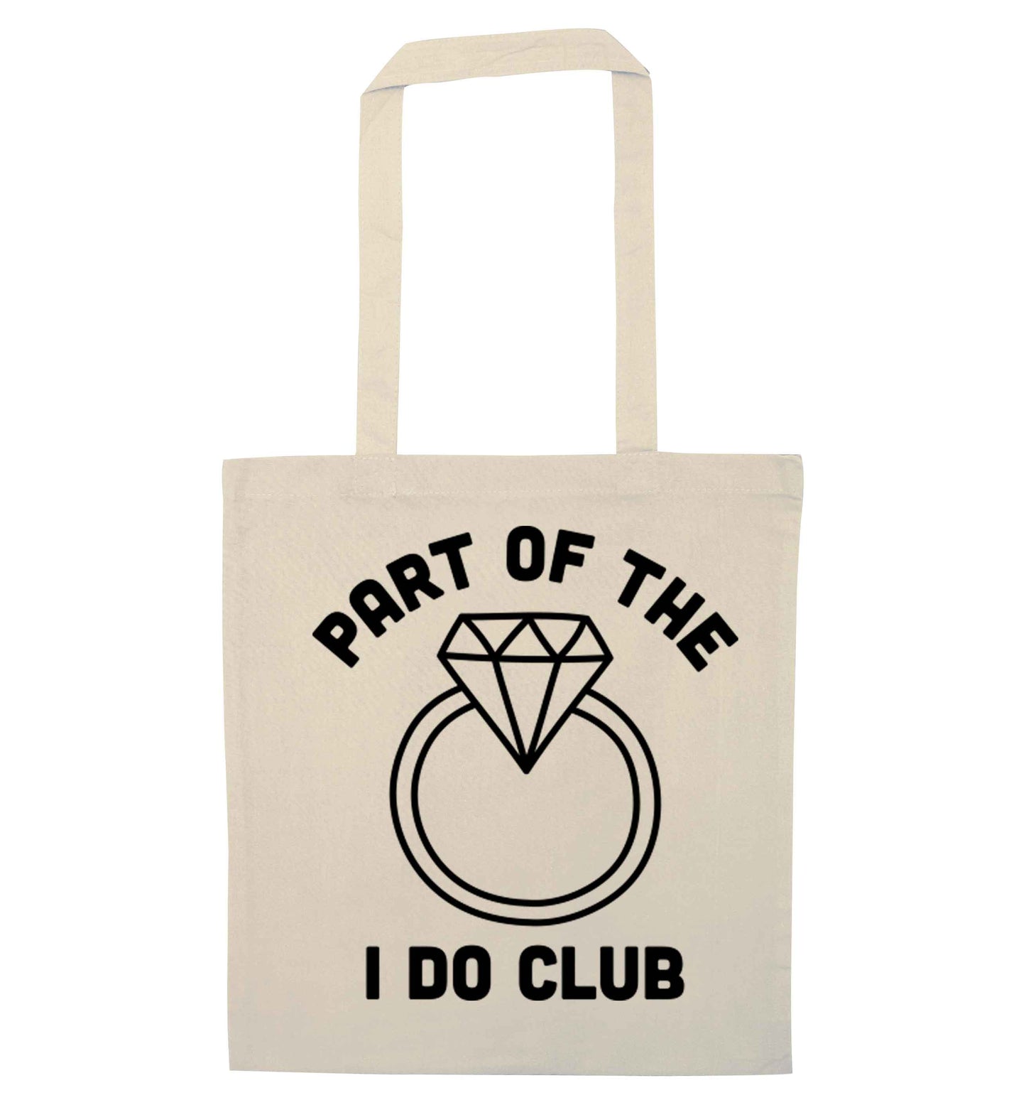 Part of the I do club natural tote bag