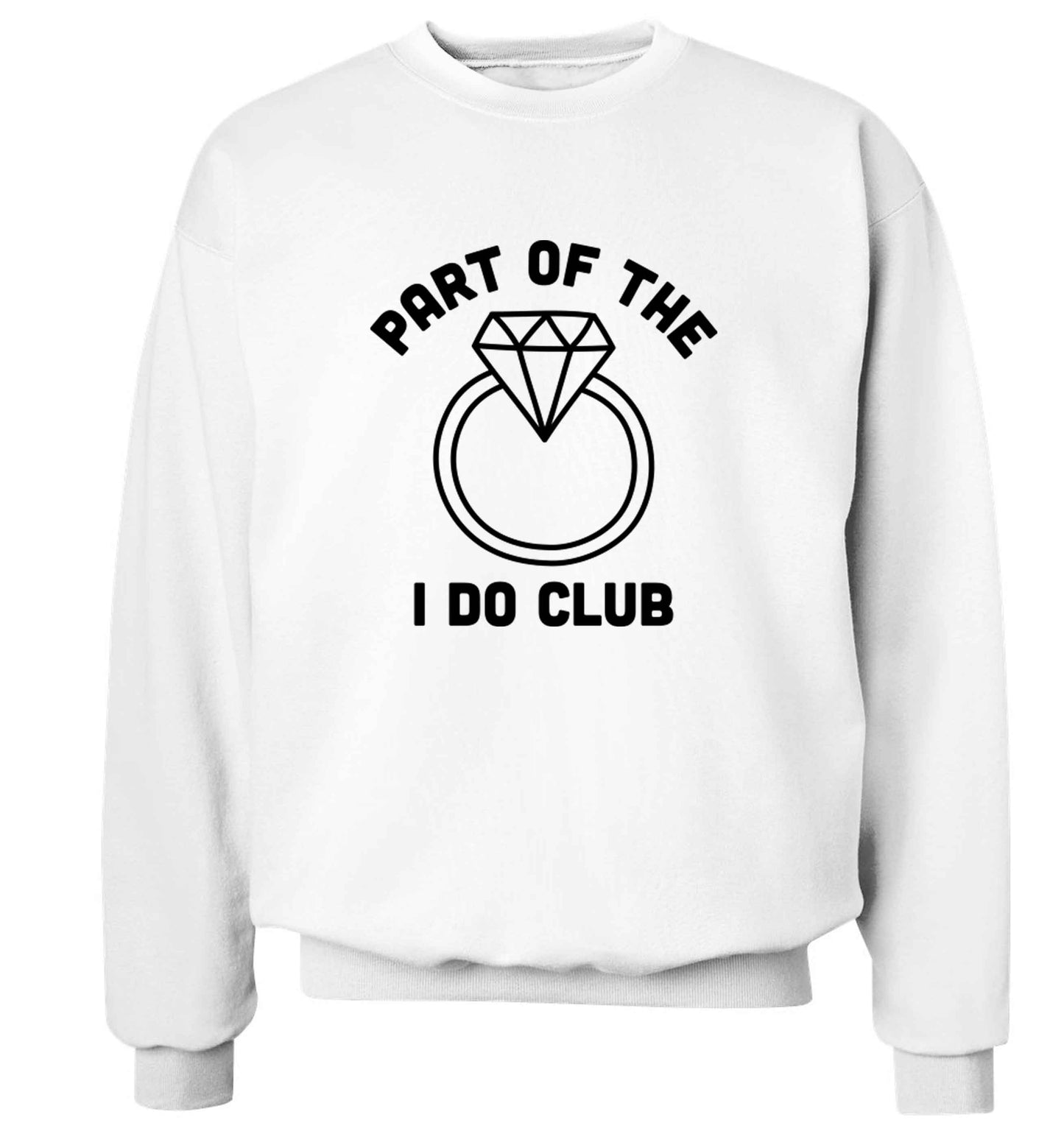 Part of the I do club adult's unisex white sweater 2XL