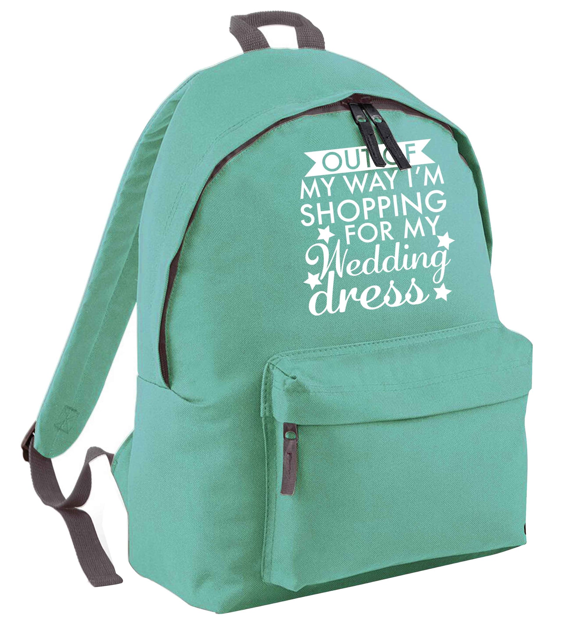 Out of my way I'm shopping for my wedding dress mint adults backpack