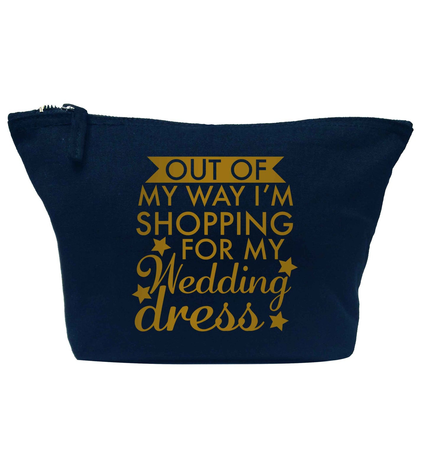 Out of my way I'm shopping for my wedding dress navy makeup bag
