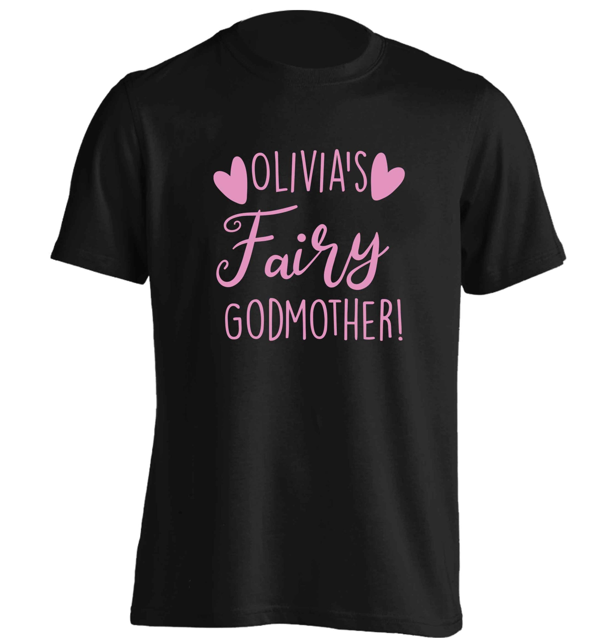 Personalised fairy Godmother adults unisex black Tshirt 2XL
