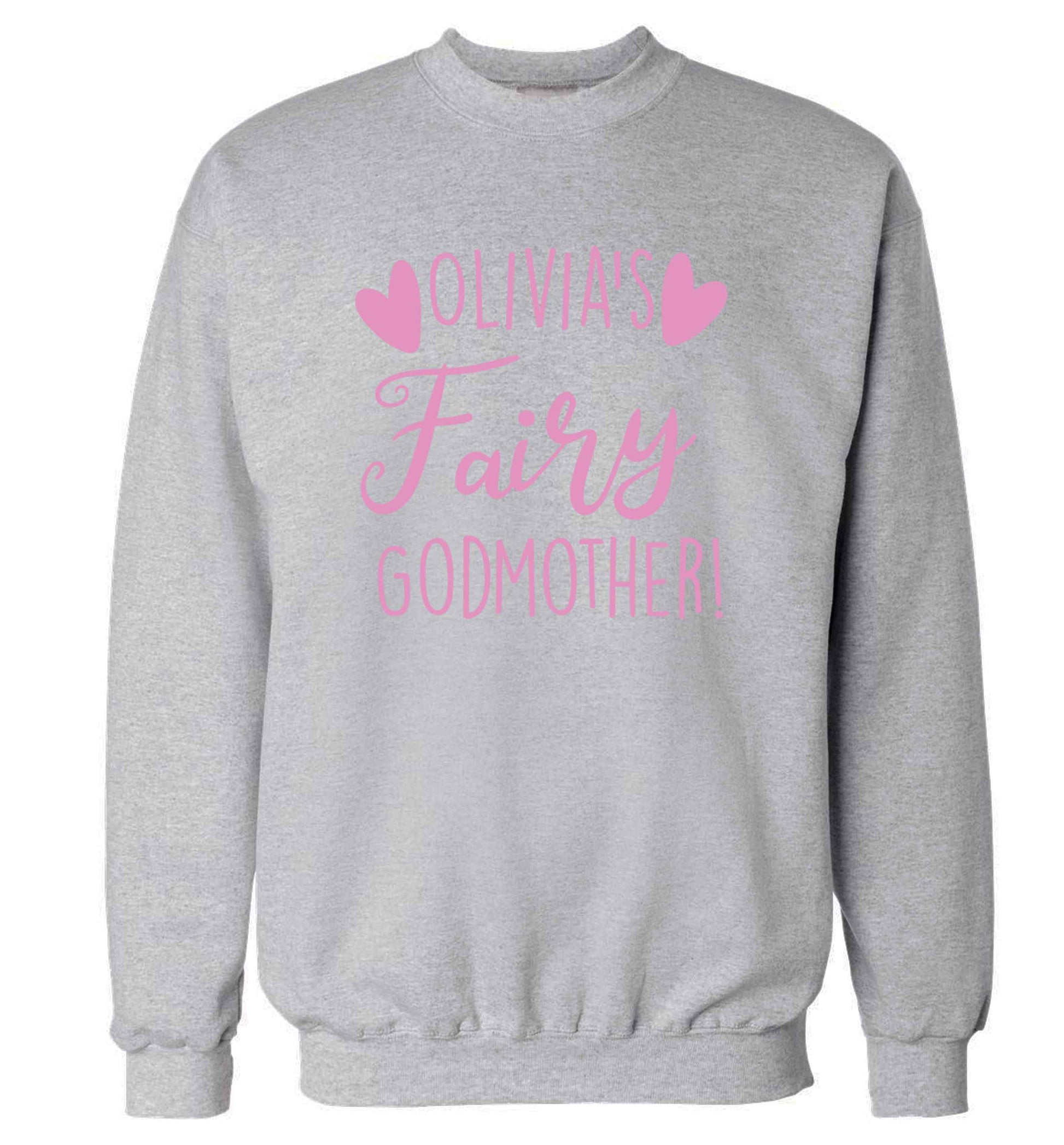Personalised fairy Godmother adult's unisex grey sweater 2XL