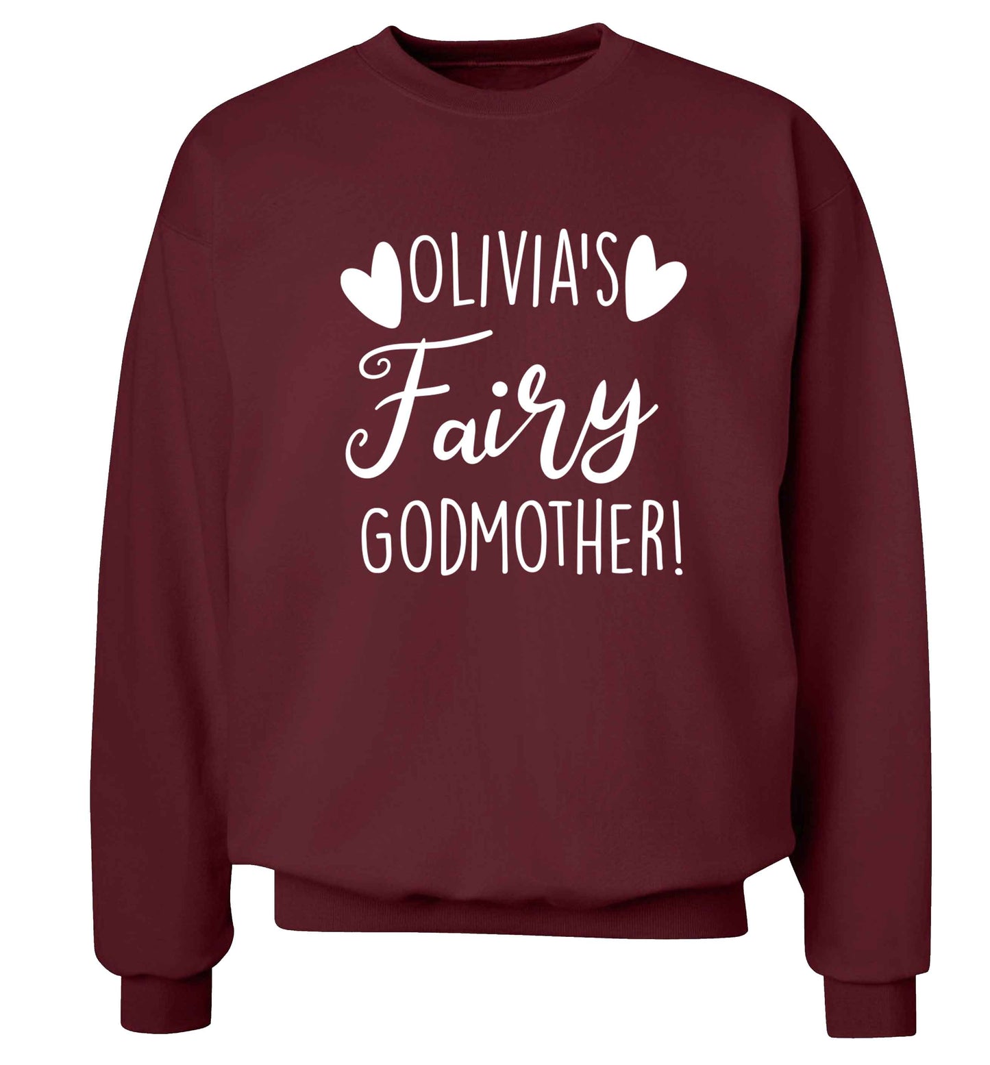 Personalised fairy Godmother adult's unisex maroon sweater 2XL