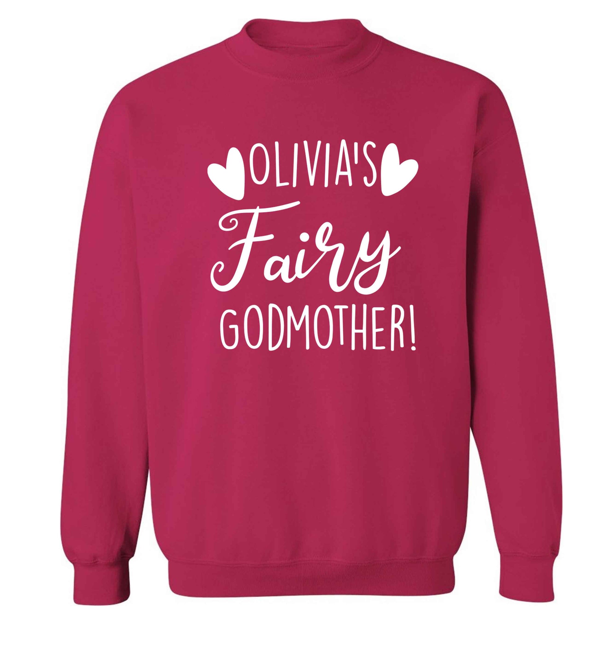 Personalised fairy Godmother adult's unisex pink sweater 2XL