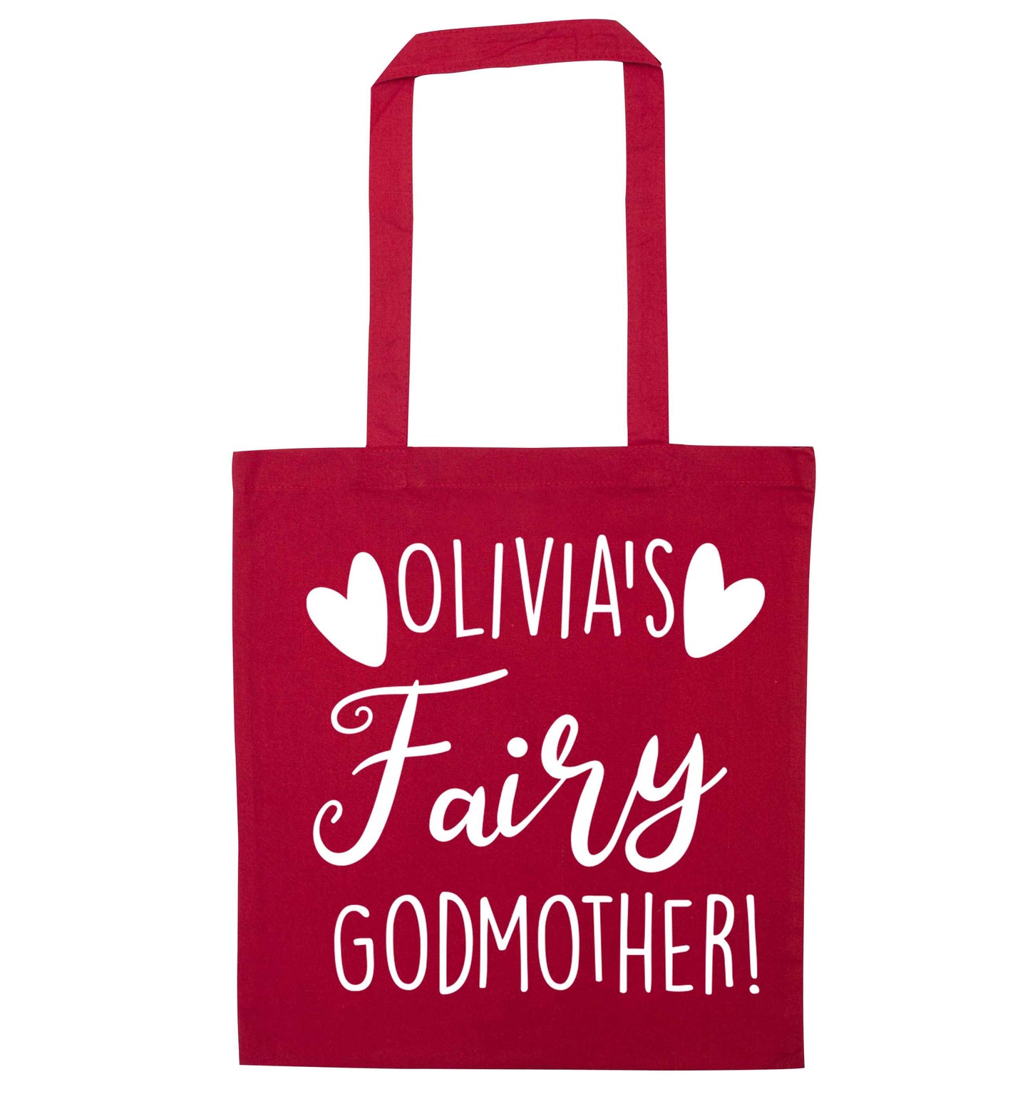 Personalised fairy Godmother red tote bag
